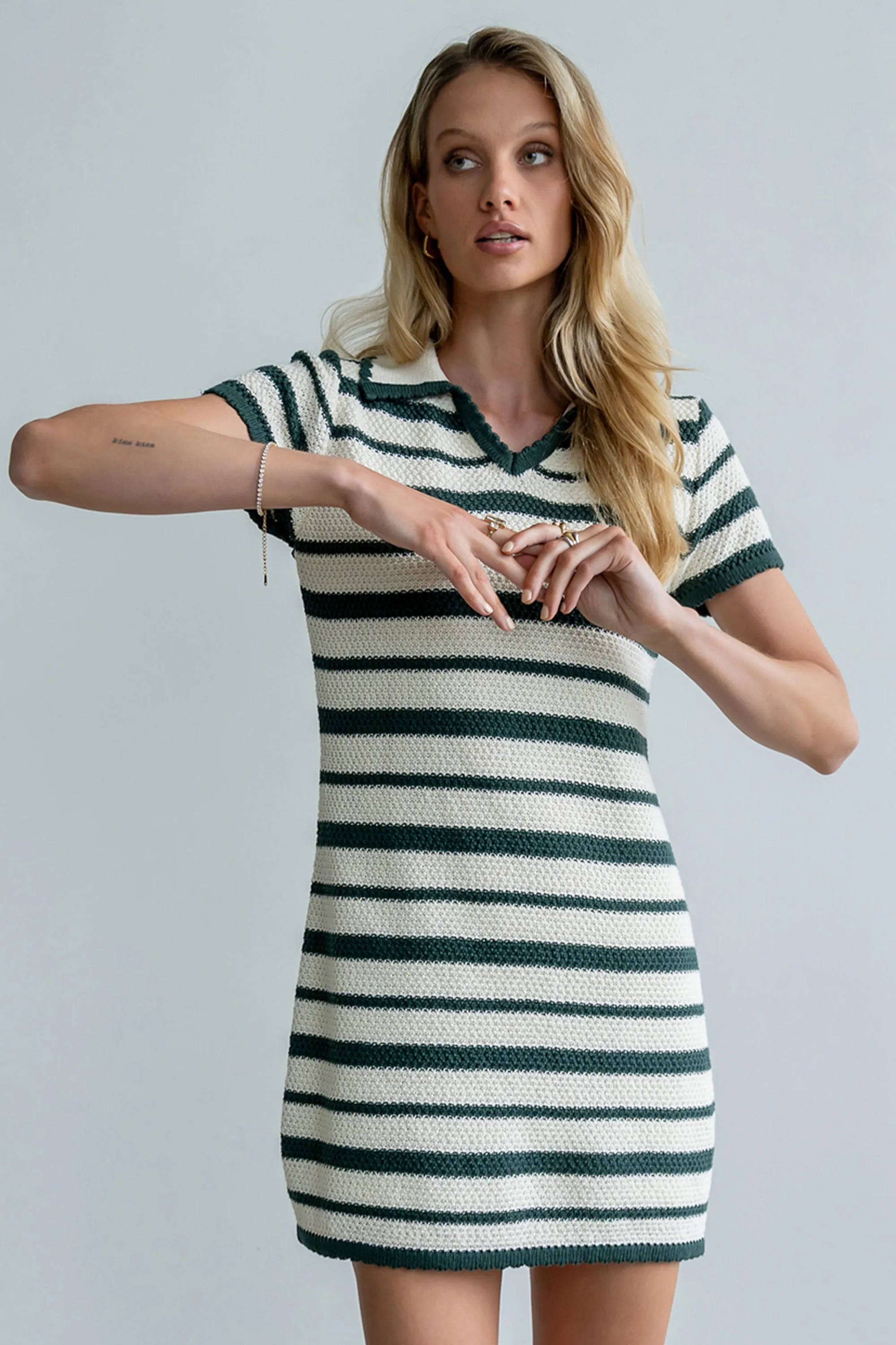 Marcy Striped Knit Mini Dress sold by bohme product image thumbnail 2