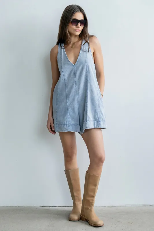 Trina Denim Romper made by bohme