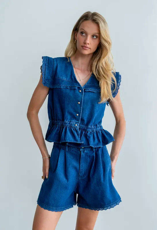 Posey Denim Top made by bohme