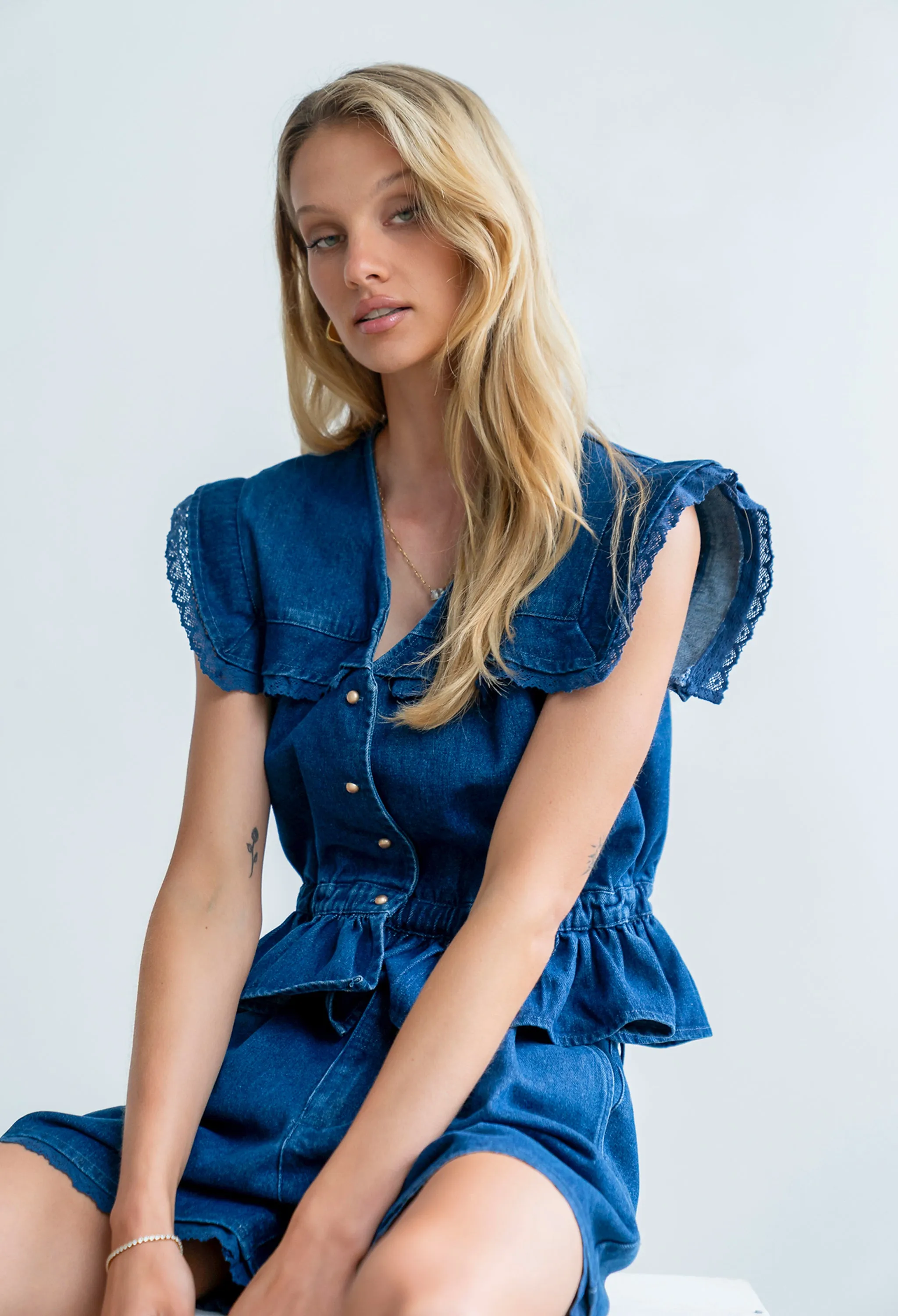 Posey Denim Top sold by bohme product image thumbnail 4