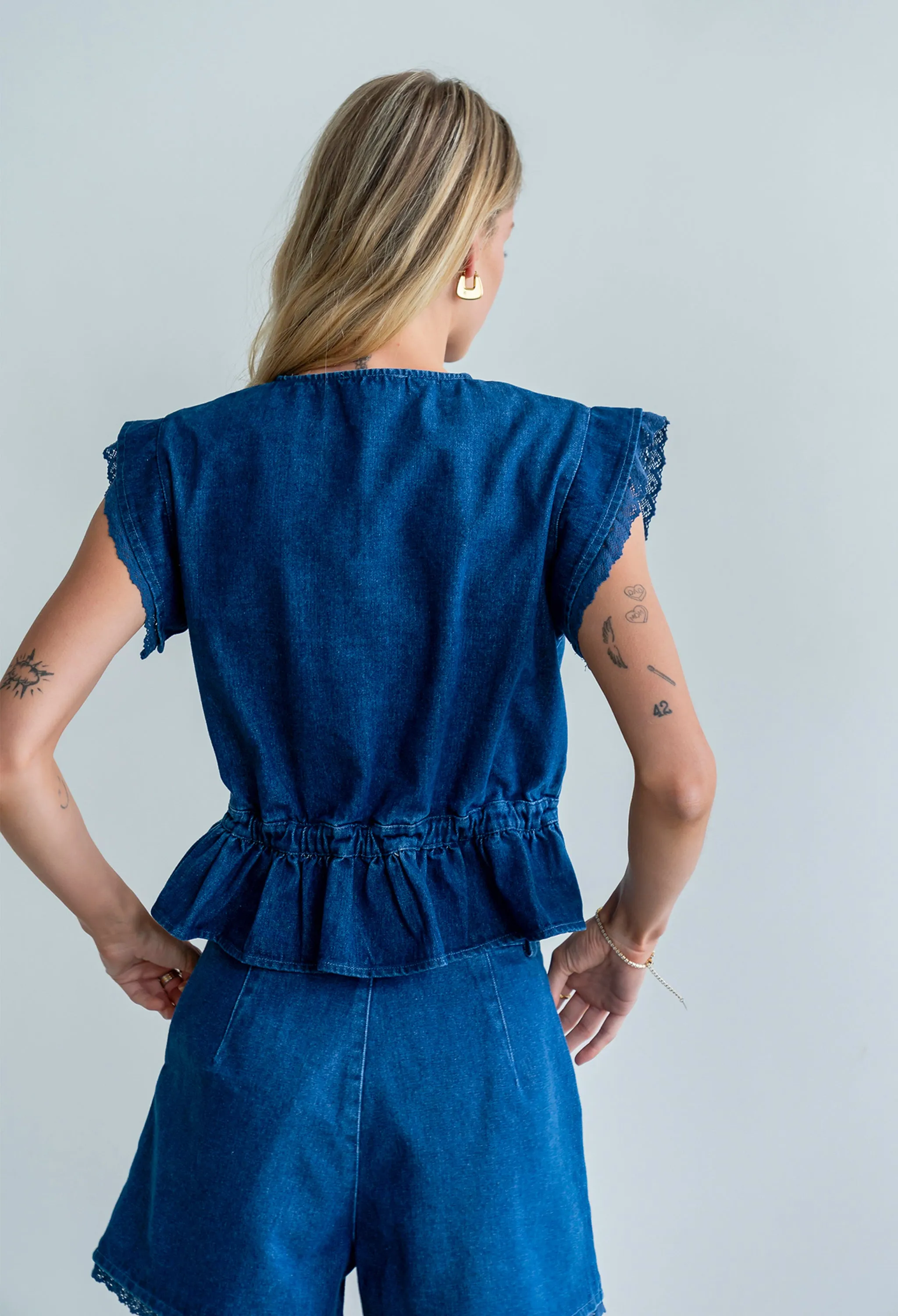 Posey Denim Top sold by bohme product image thumbnail 3