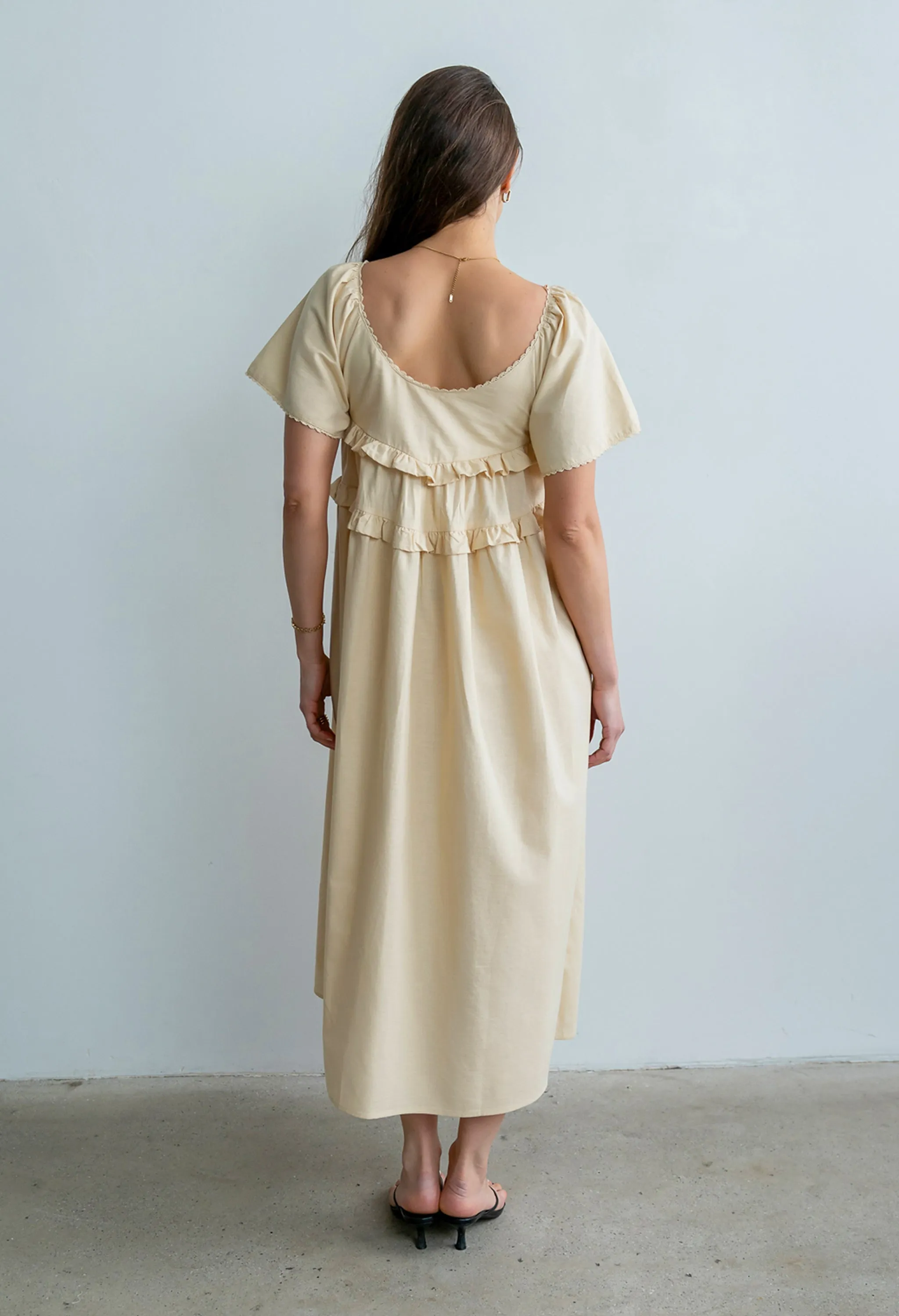 Kennedy Ruffle Maxi Dress sold by bohme product image thumbnail 5