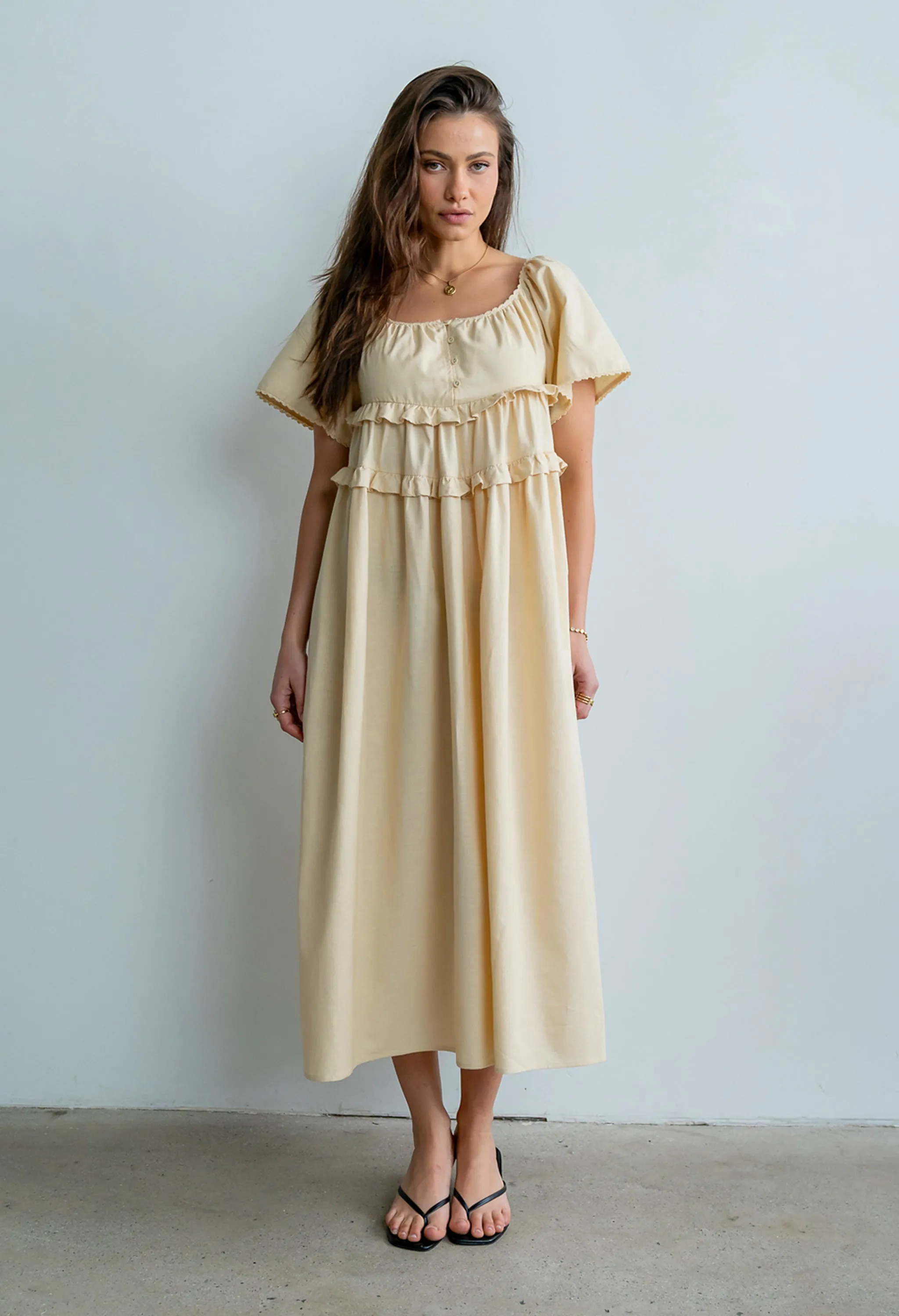 Kennedy Ruffle Maxi Dress sold by bohme product image thumbnail 2
