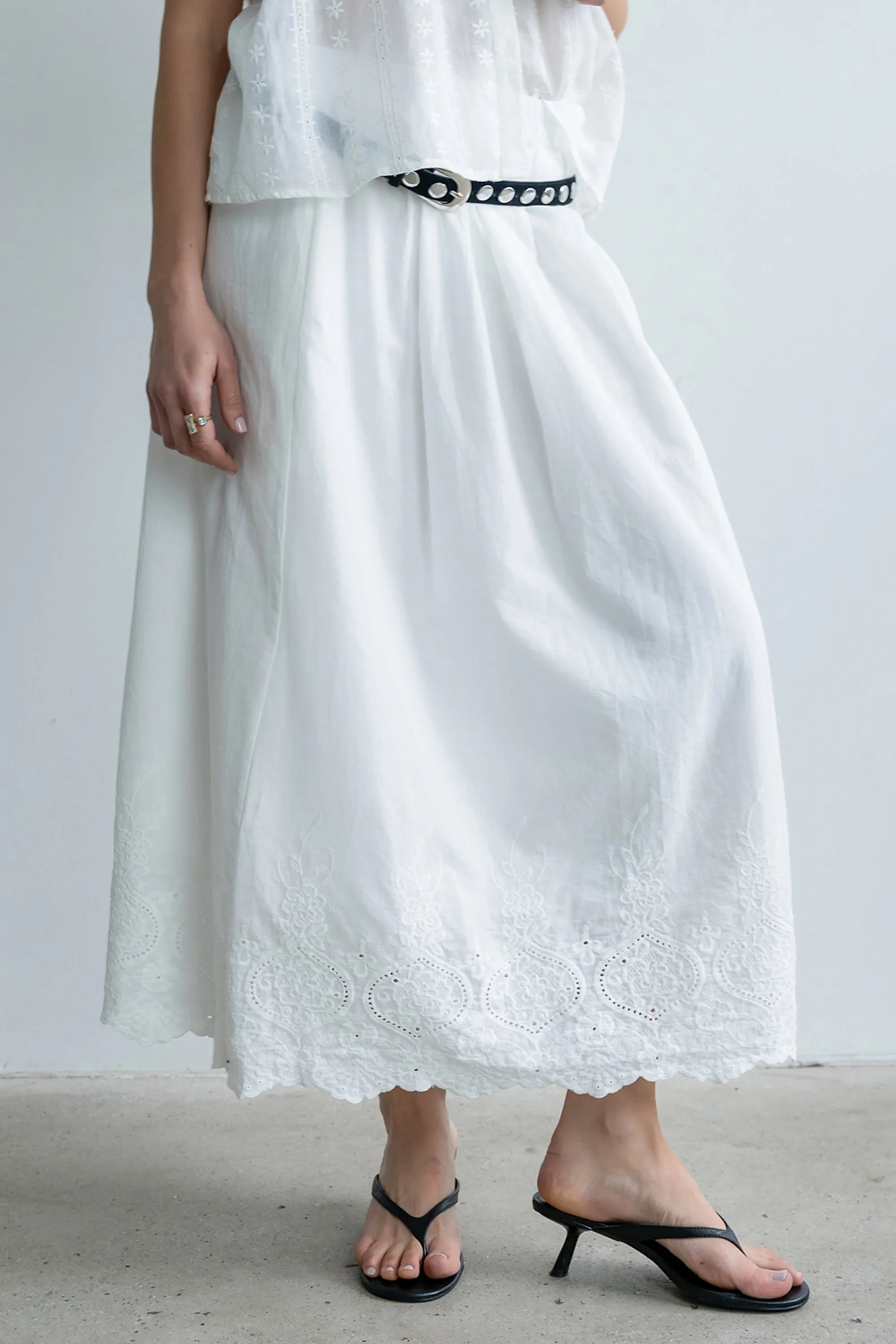 Chloe Embroidered Maxi Skirt - FINAL SALE sold by bohme product image thumbnail 3