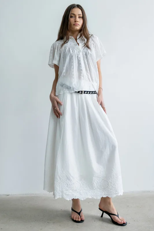 Chloe Embroidered Maxi Skirt - FINAL SALE made by bohme
