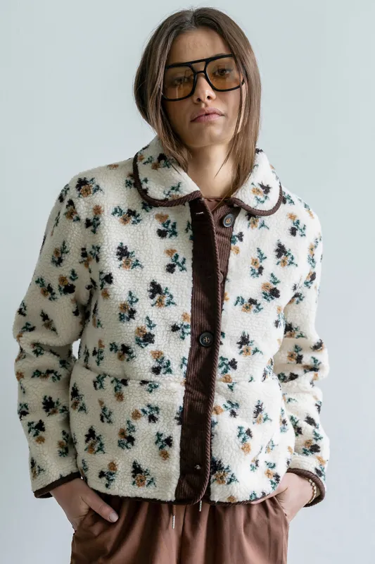 Kinsley Floral Sherpa Jacket made by bohme