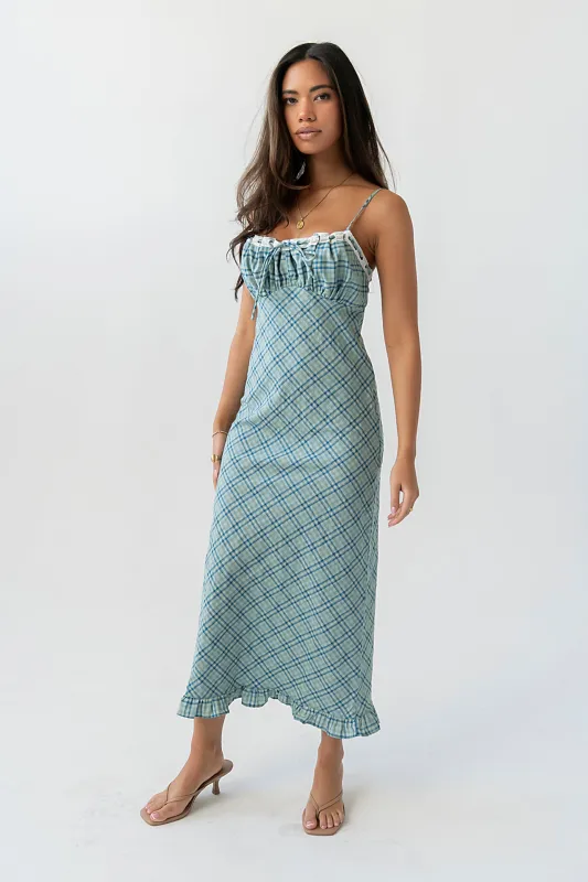 Mylee Plaid Maxi Dress - FINAL SALE made by bohme