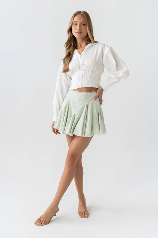 Stewart Striped Mini Skirt made by bohme