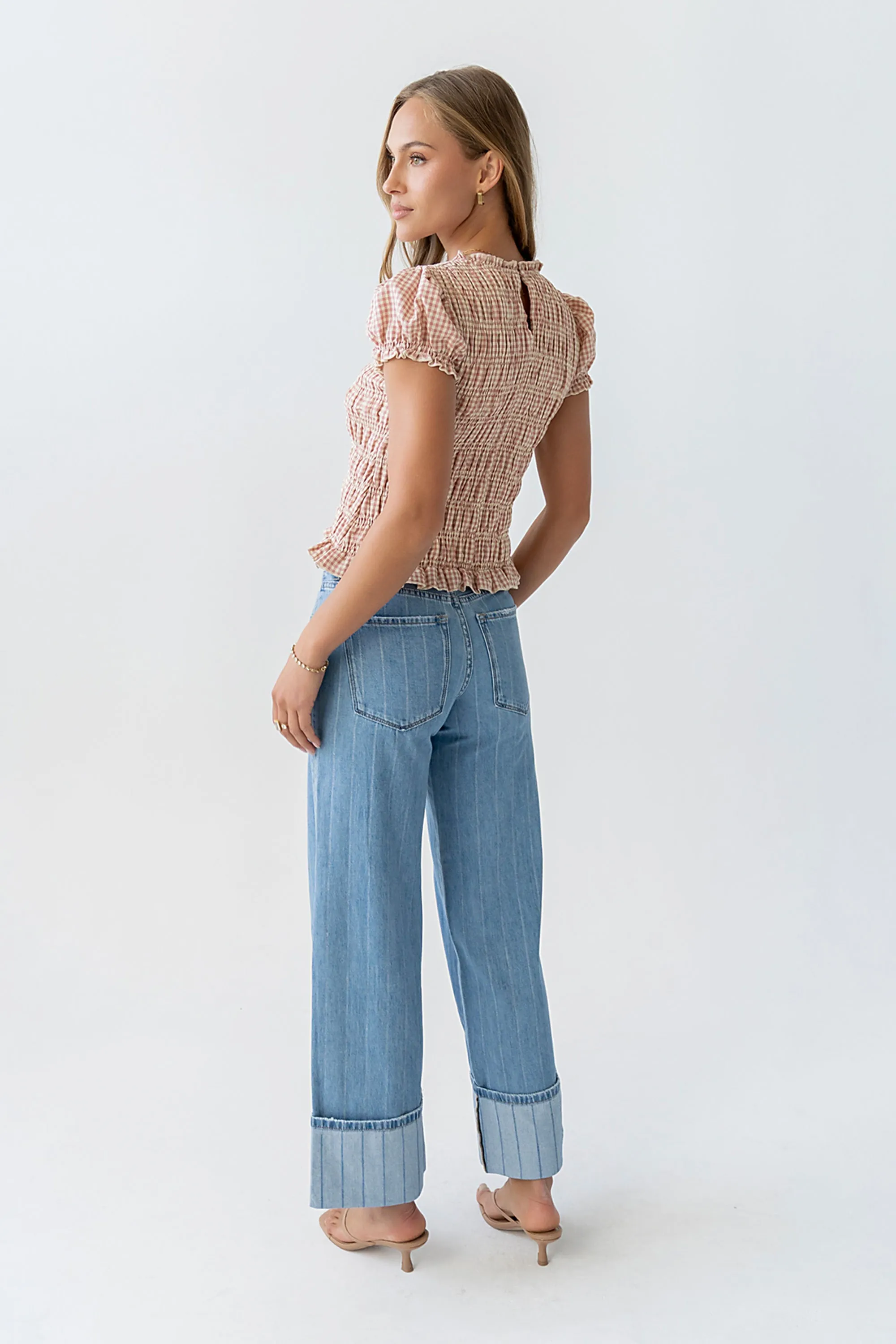 Ruth Smocked Top in Pink sold by bohme product image thumbnail 3