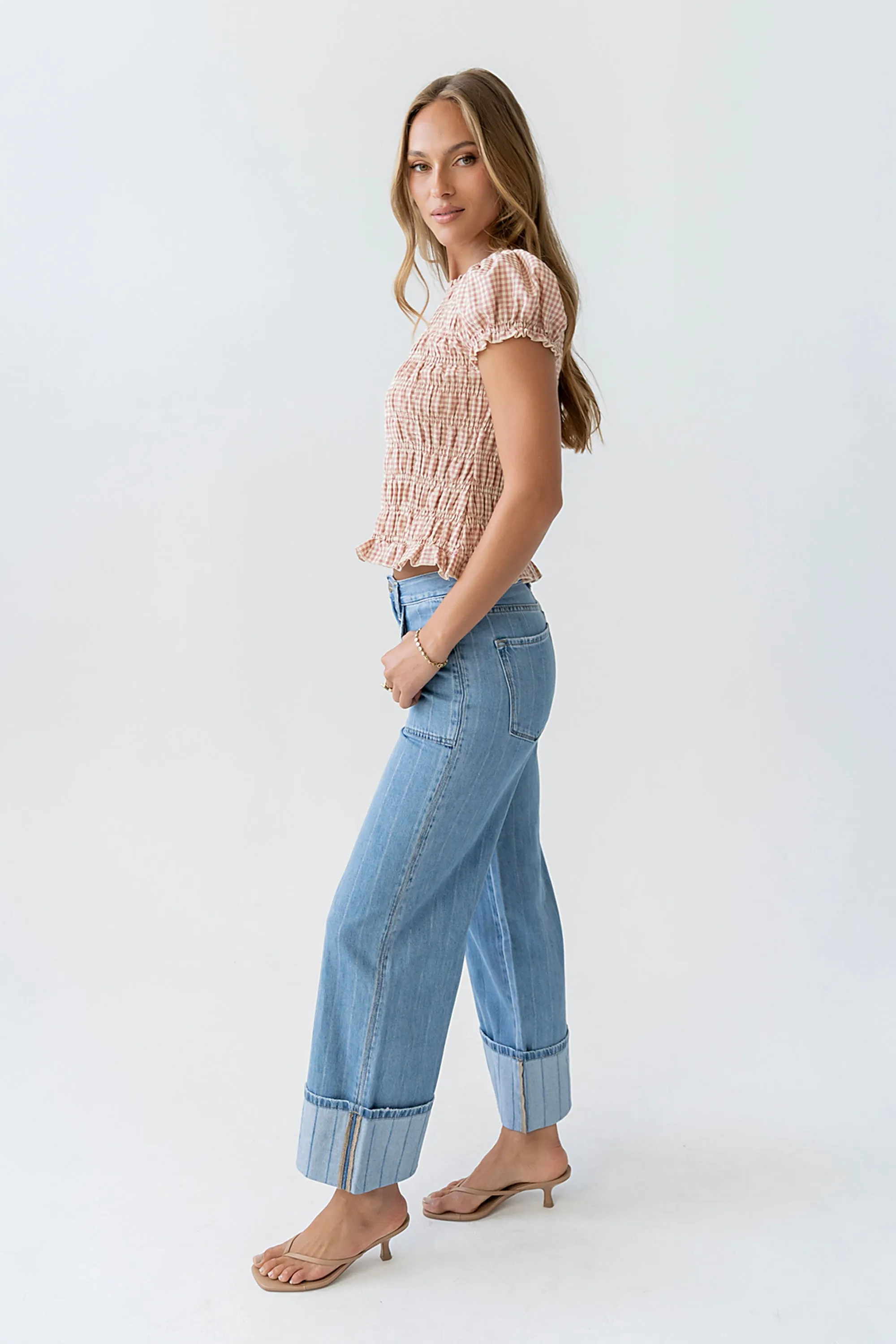 Ruth Smocked Top in Pink sold by bohme product image thumbnail 4