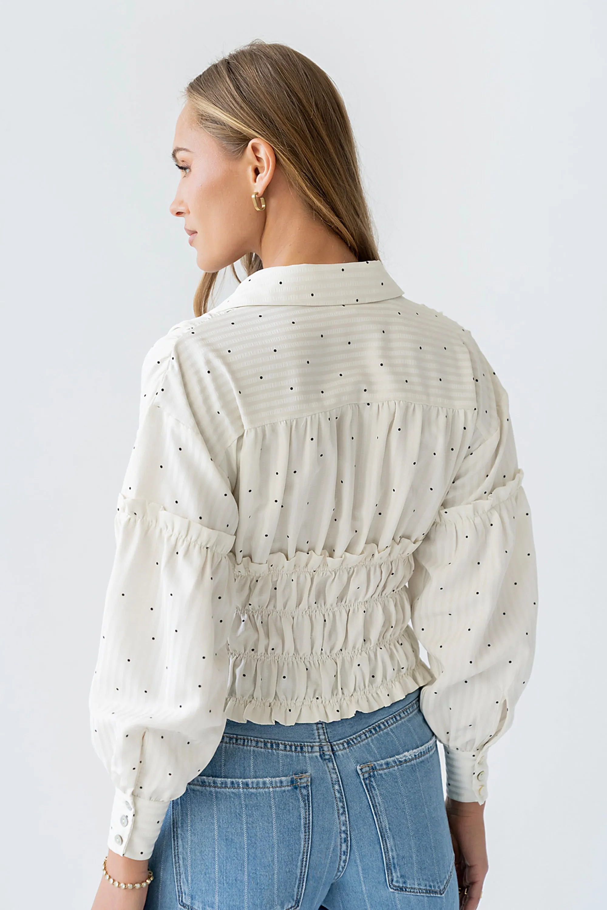 Marta Polka Dot Blouse sold by bohme product image thumbnail 5