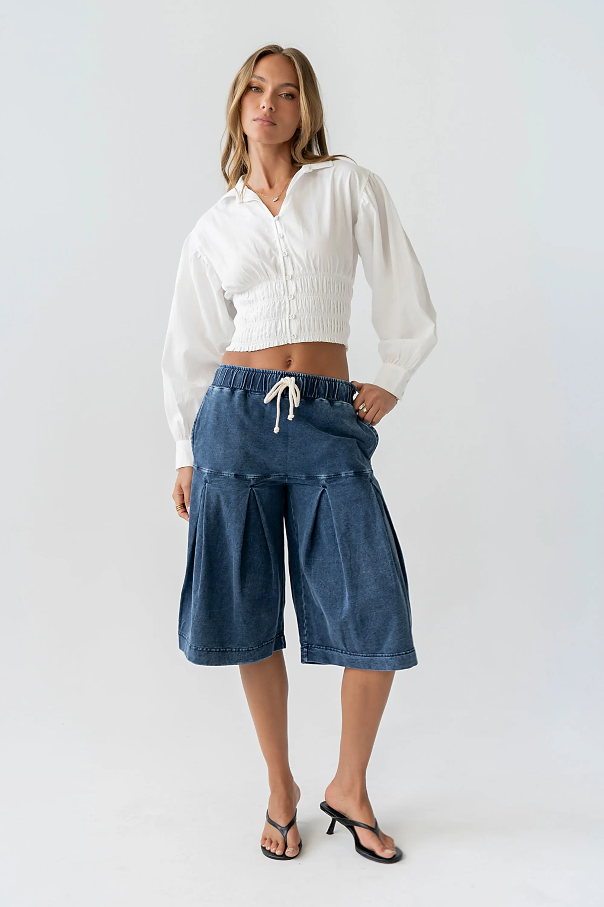 Yena Smocked Blouse in White - FINAL SALE sold by bohme product image thumbnail 4