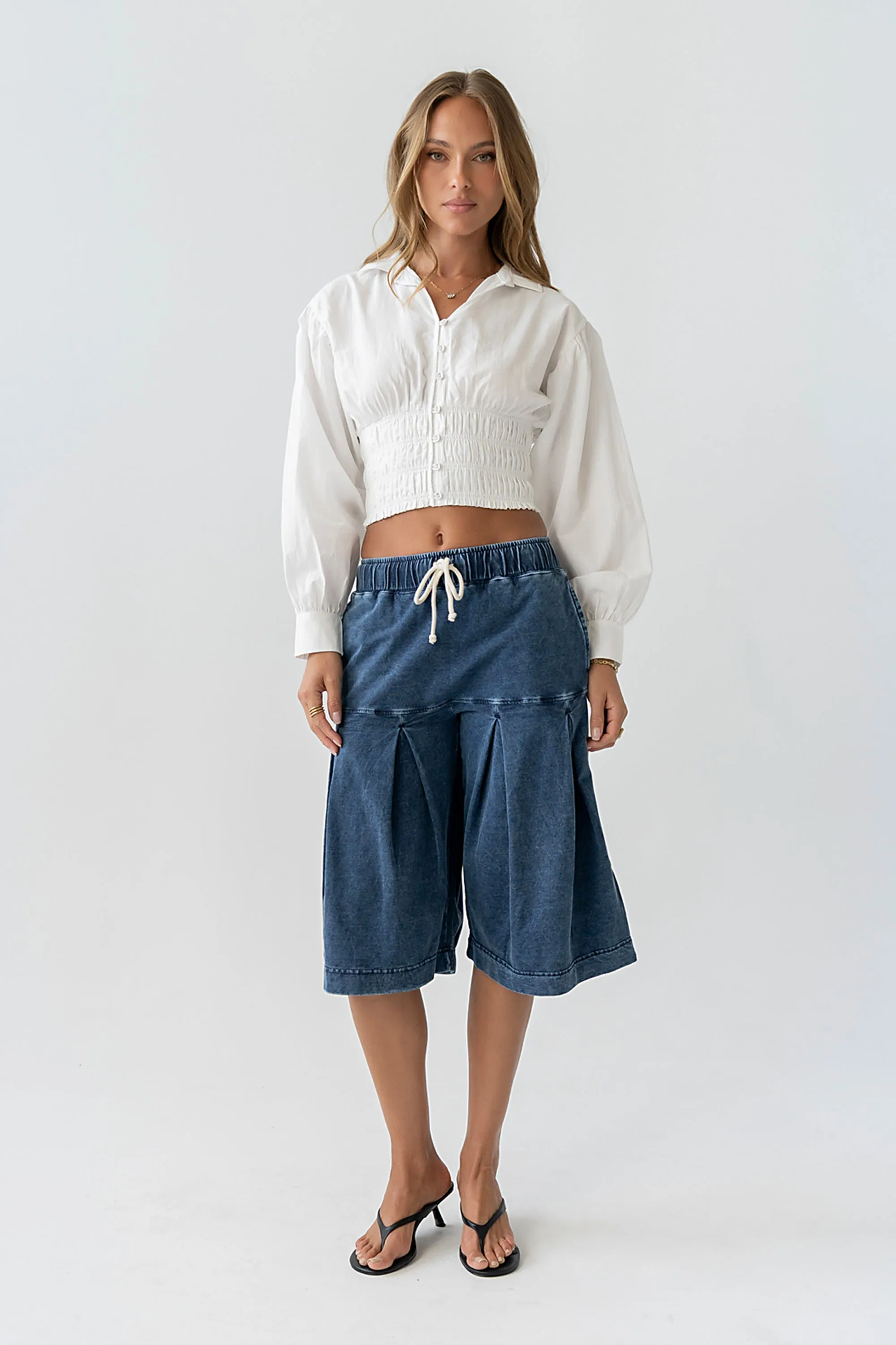 Yena Smocked Blouse in White - FINAL SALE sold by bohme product image thumbnail 5