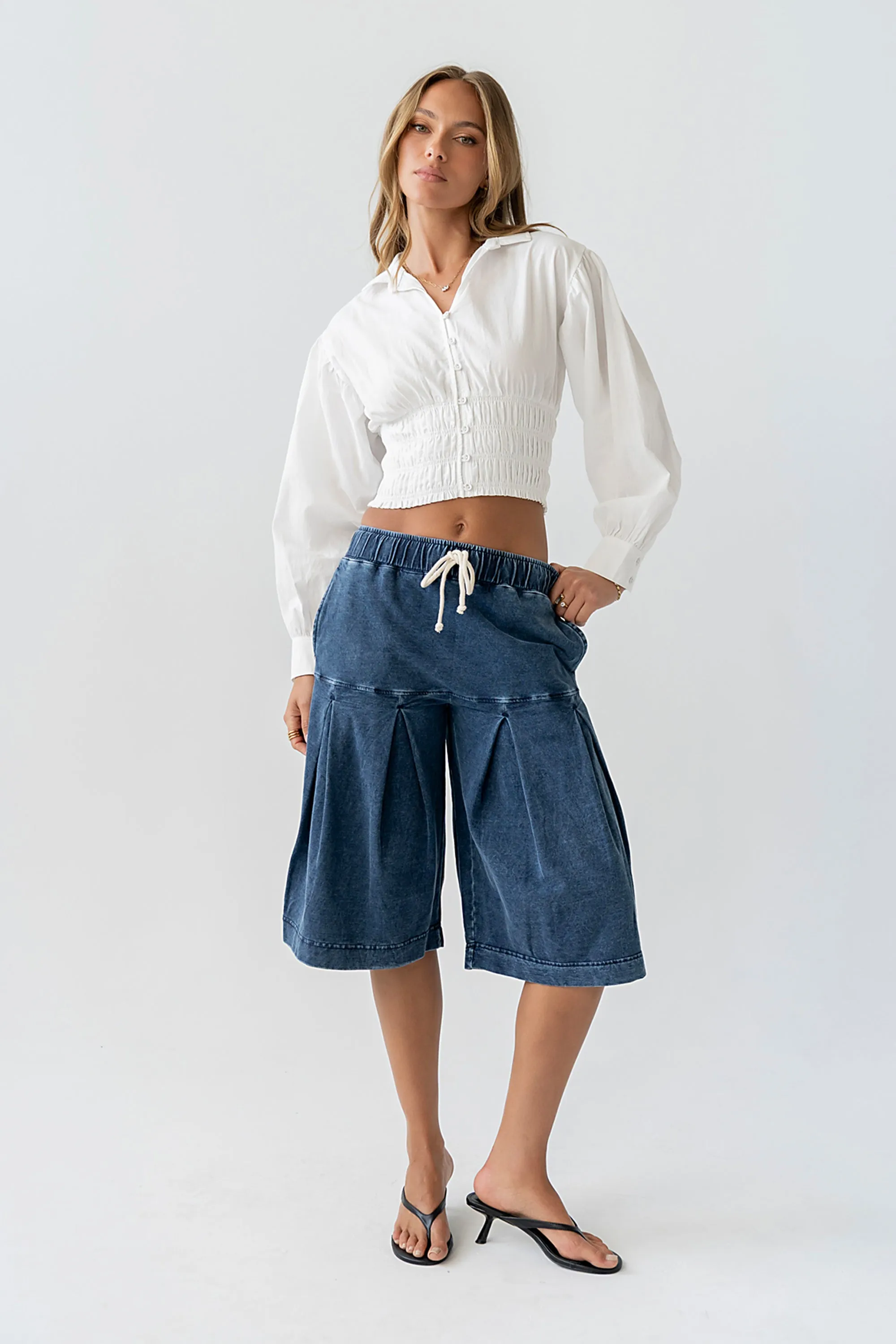 Yena Smocked Blouse in White - FINAL SALE sold by bohme product image thumbnail 2