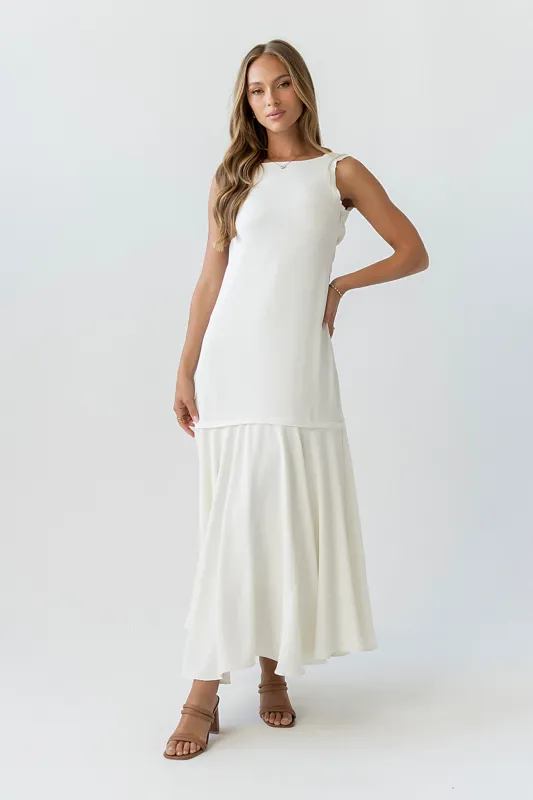Marlon Maxi Dress in Ivory made by bohme