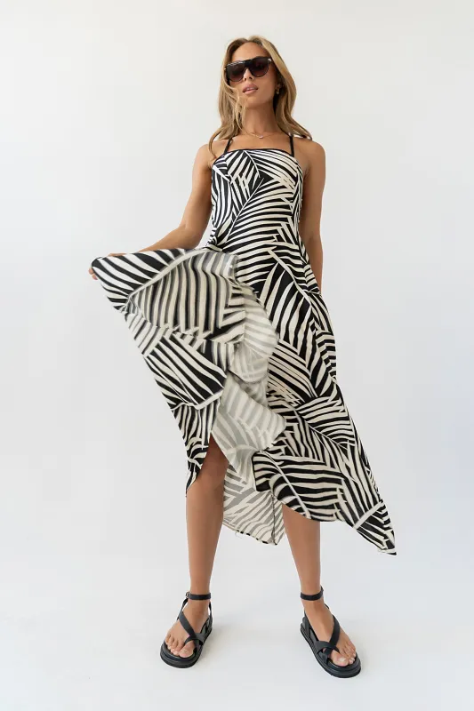 Zoelle Halter Neck Midi Dress made by bohme
