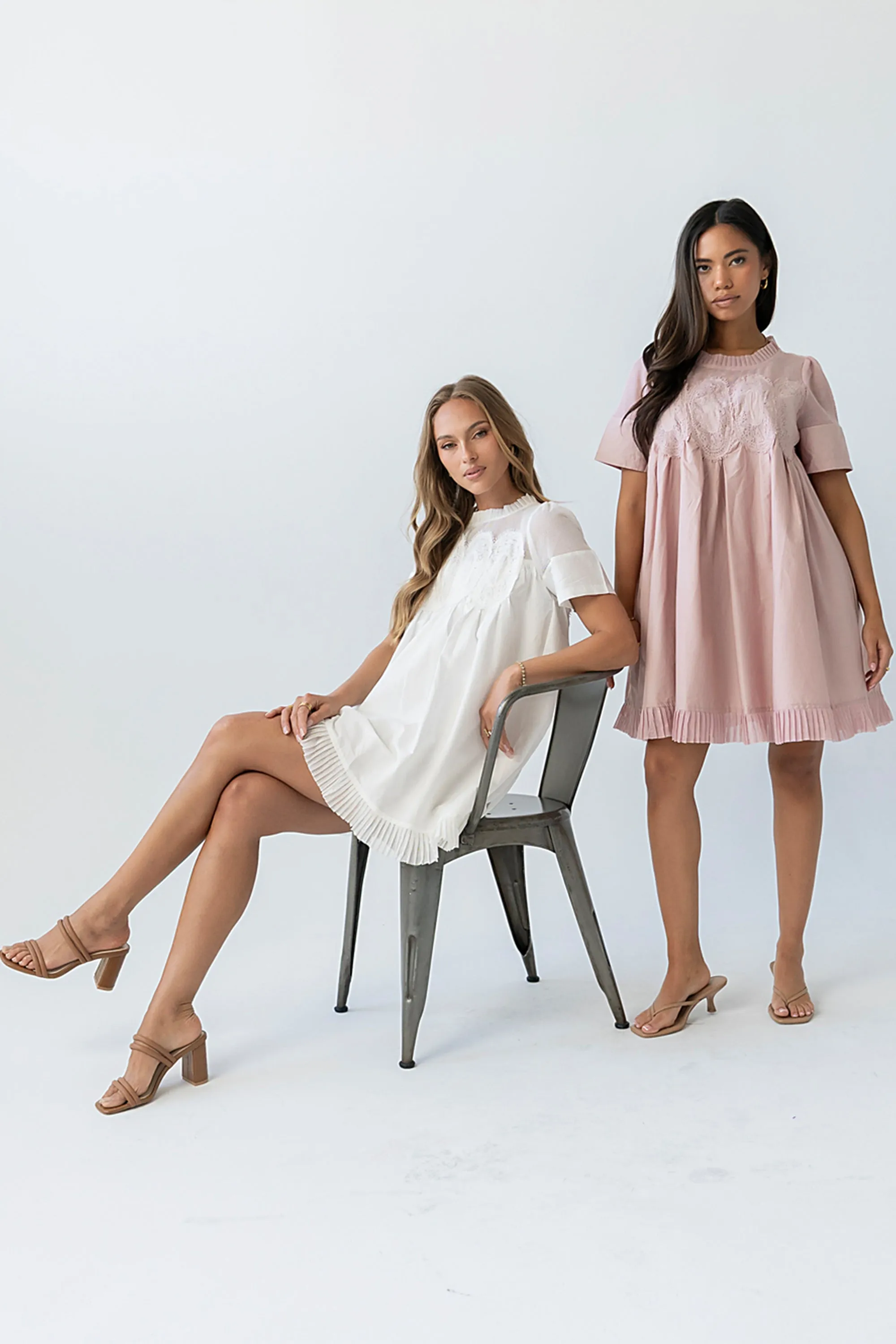 Russel Mesh Mini Dress in Off White sold by bohme product image thumbnail 3