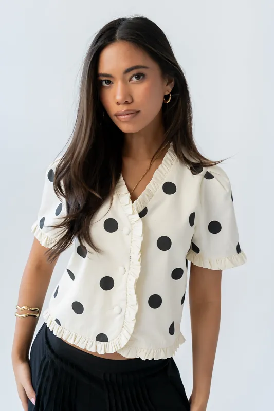 Tyla Polka Dot Blouse made by bohme