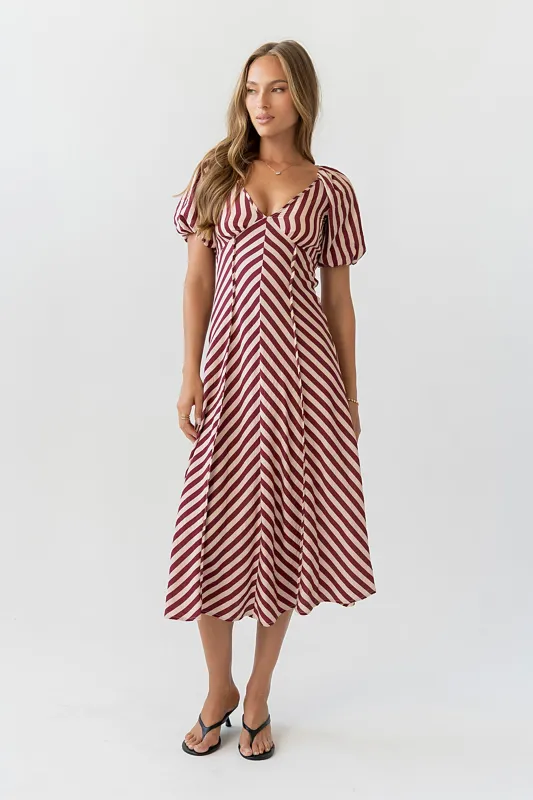 Lindsay Striped Maxi Dress made by bohme