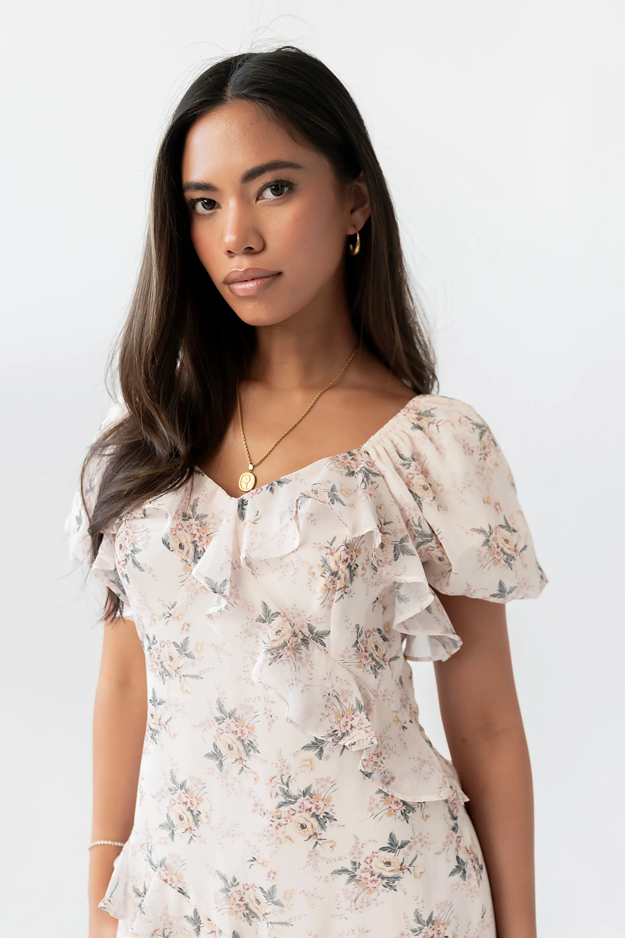 Oakley Ruffle Floral Maxi Dress sold by bohme product image thumbnail 4