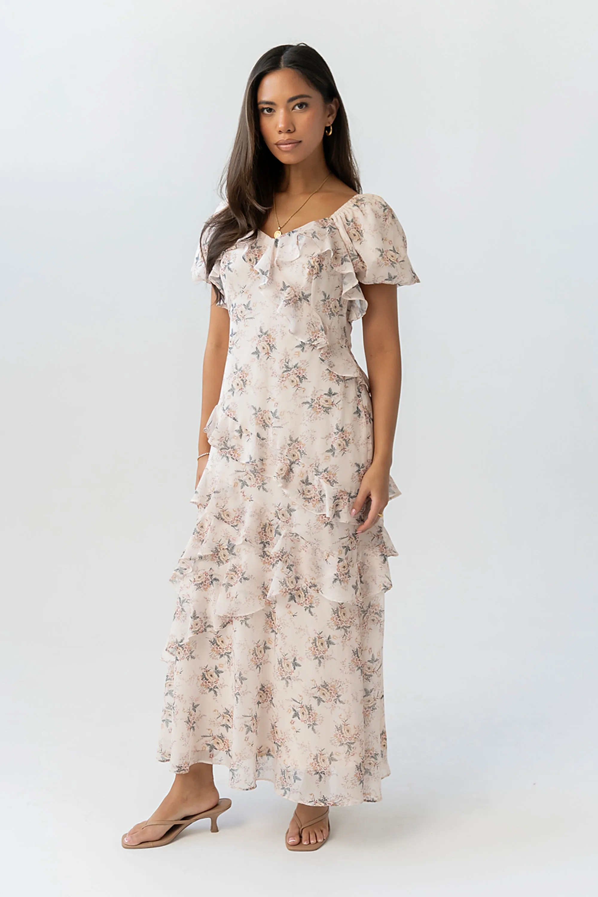 Oakley Ruffle Floral Maxi Dress sold by bohme product image thumbnail 2