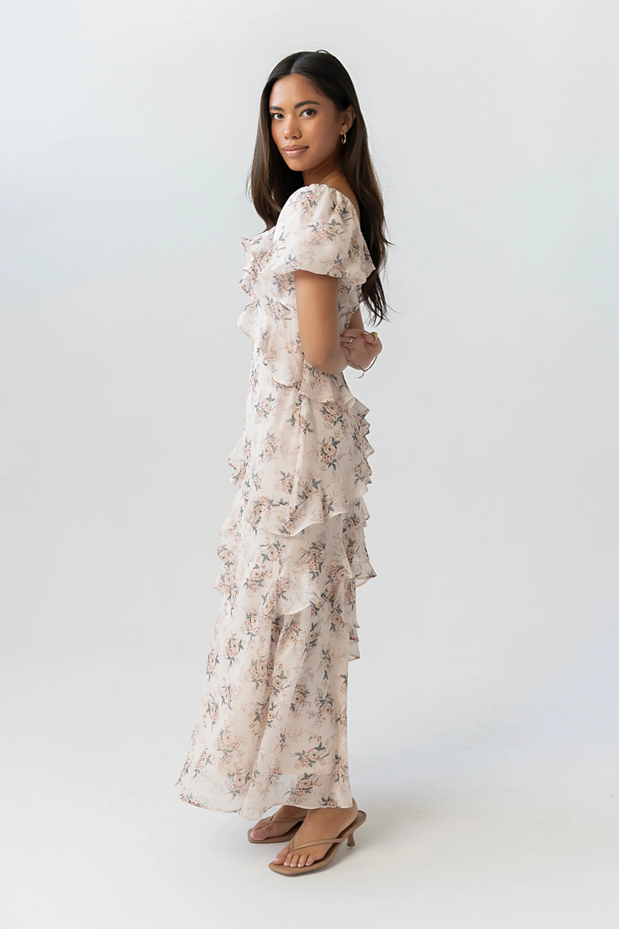 Oakley Ruffle Floral Maxi Dress sold by bohme product image thumbnail 5