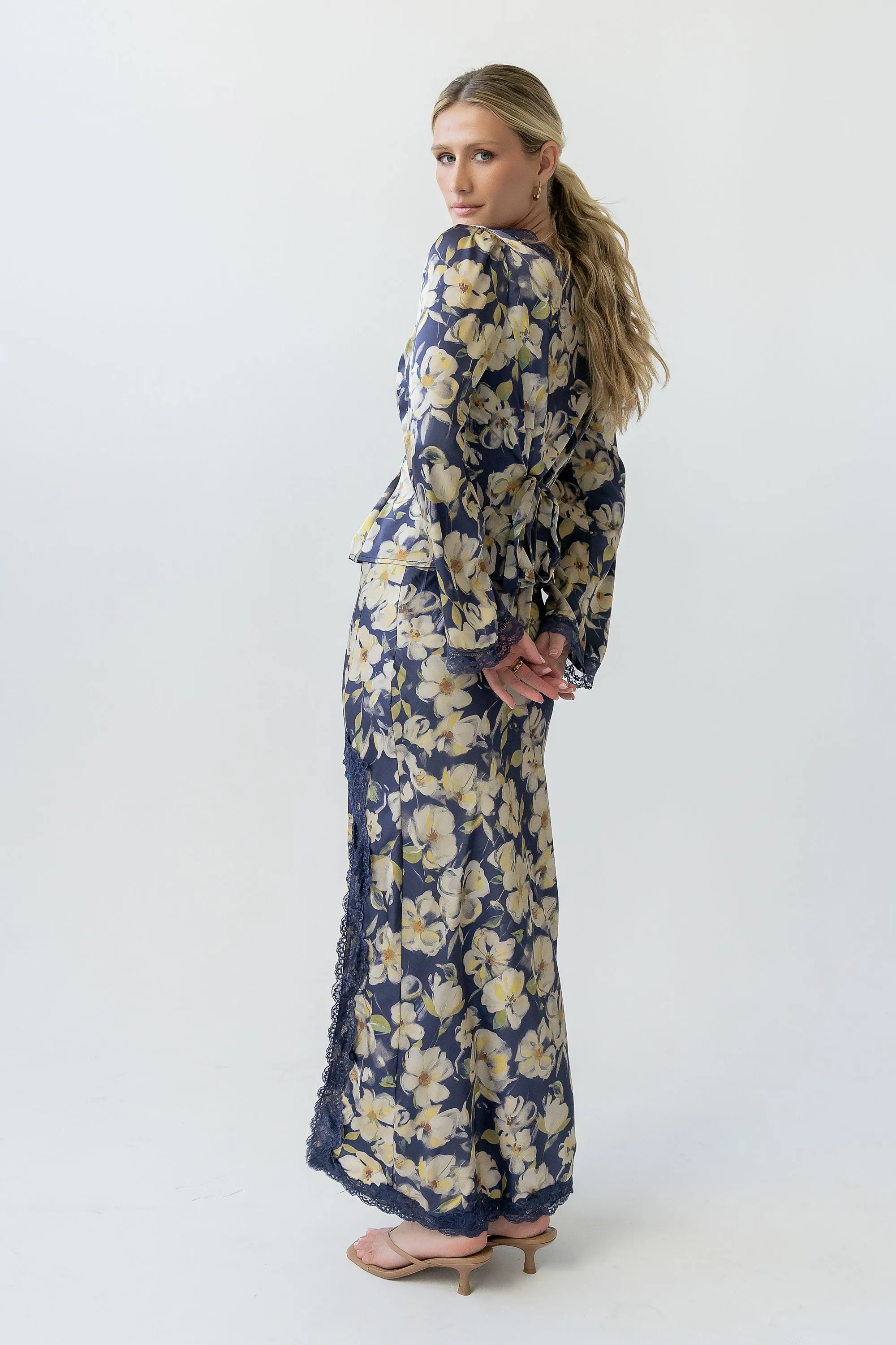 Kirsty Floral Satin Top - FINAL SALE sold by bohme product image thumbnail 5
