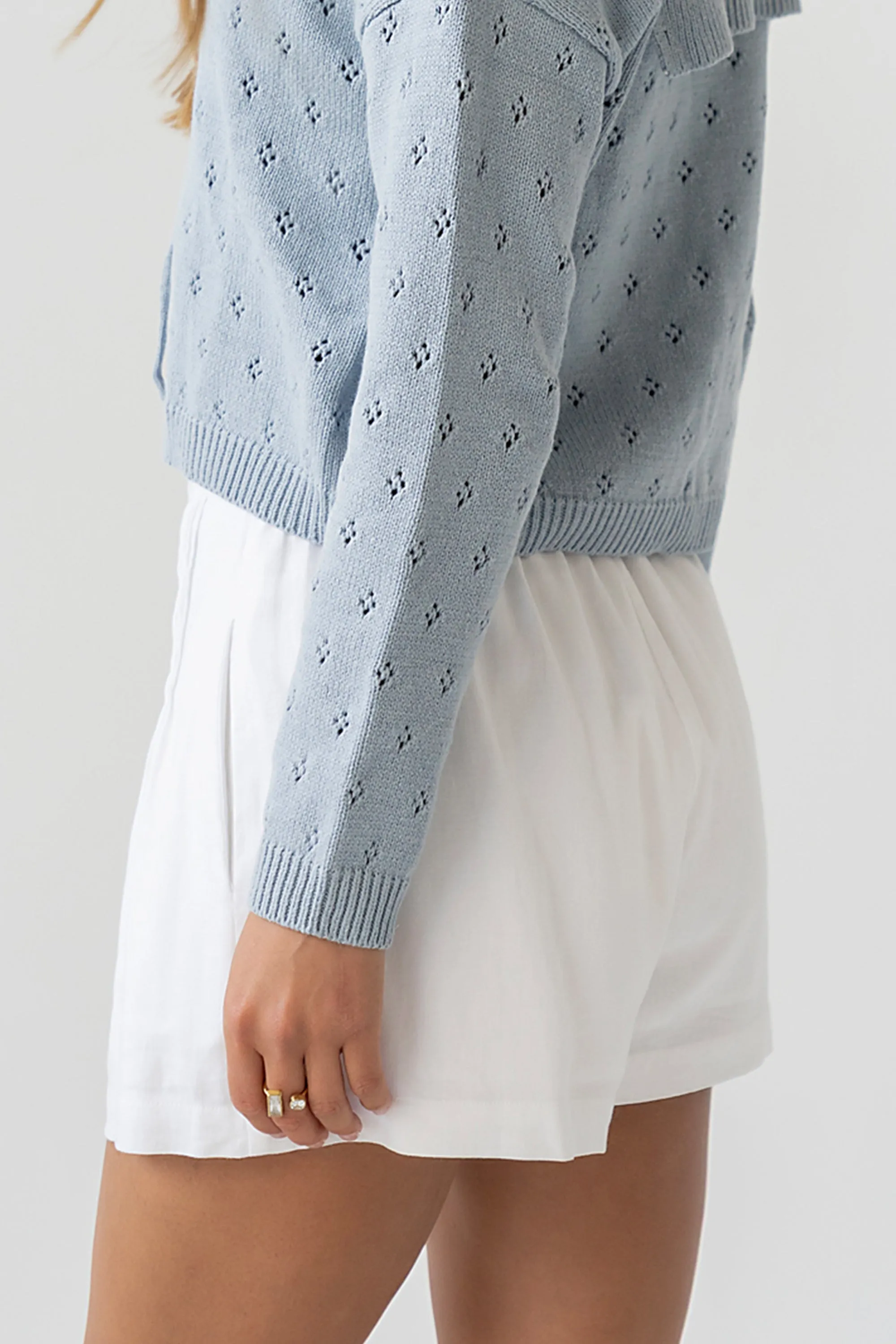 Jenny Pleated Shorts in Ivory sold by bohme product image thumbnail 5