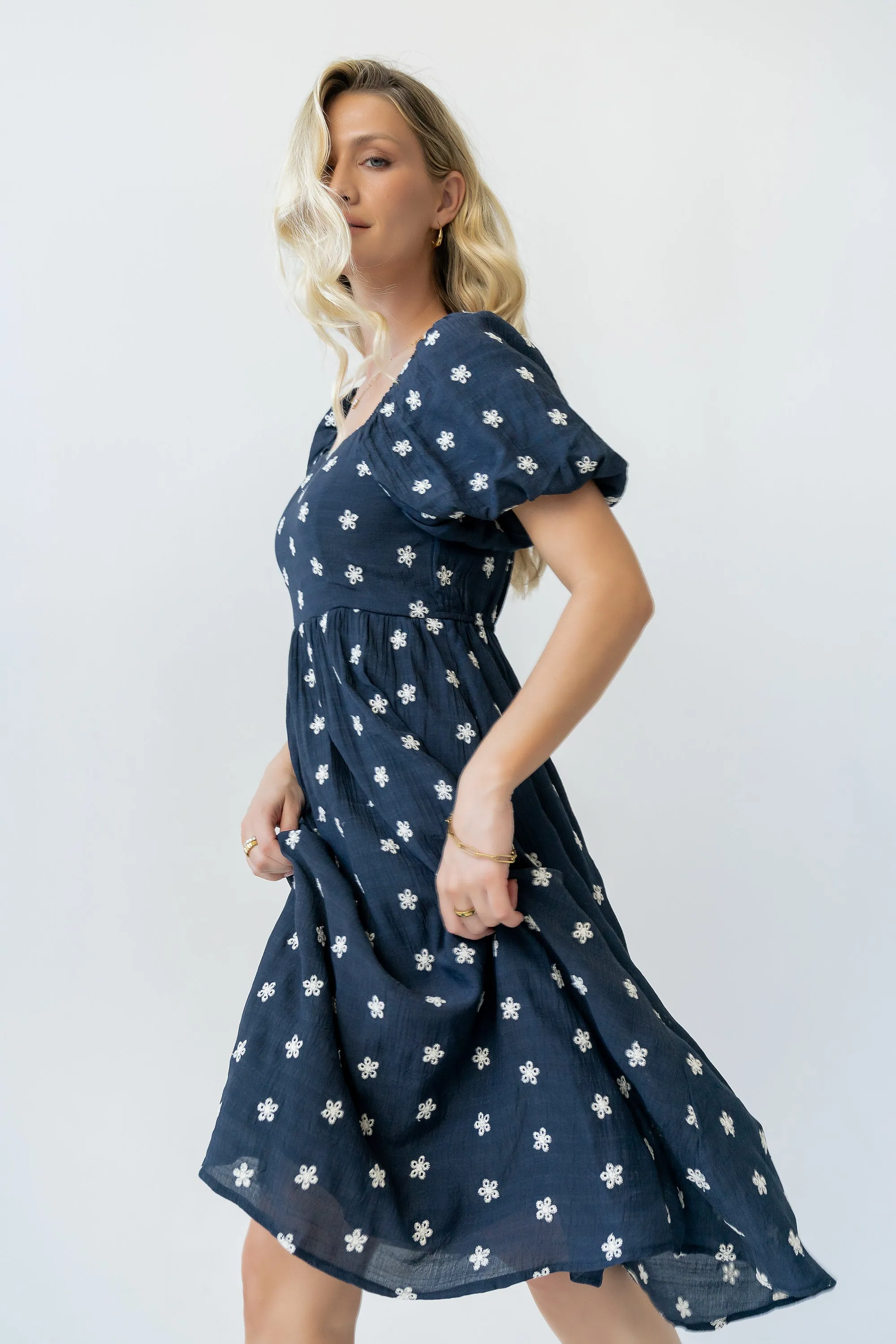 Tara Embroidered Midi Dress sold by bohme