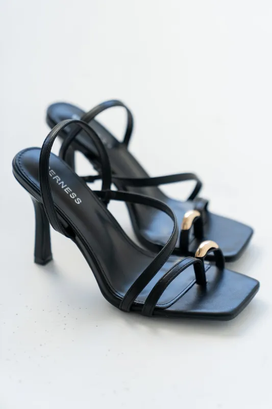 Heather Strappy Heels in Black made by bohme