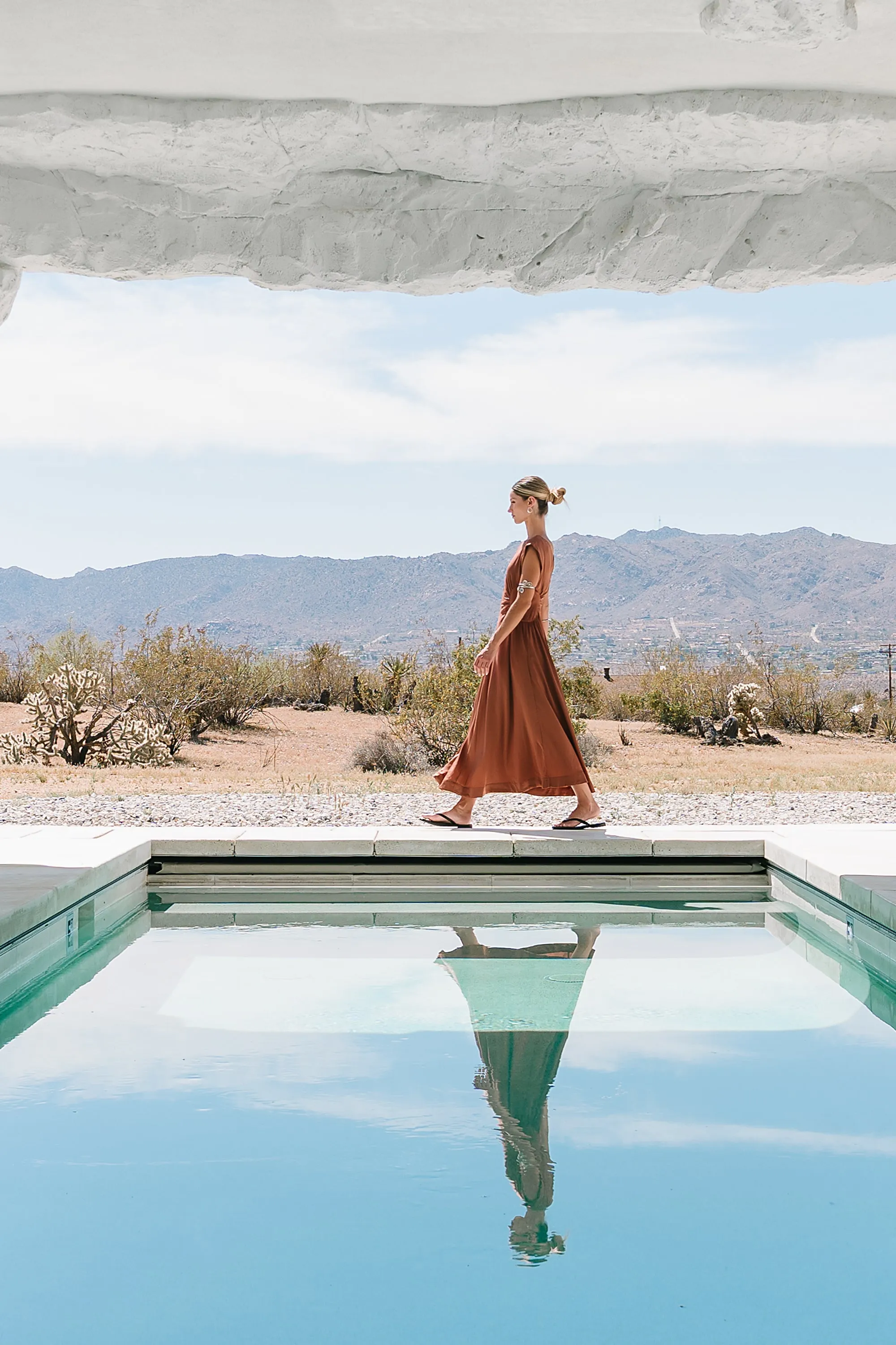 Nora Midi Dress in Terracotta sold by bohme product image thumbnail 4