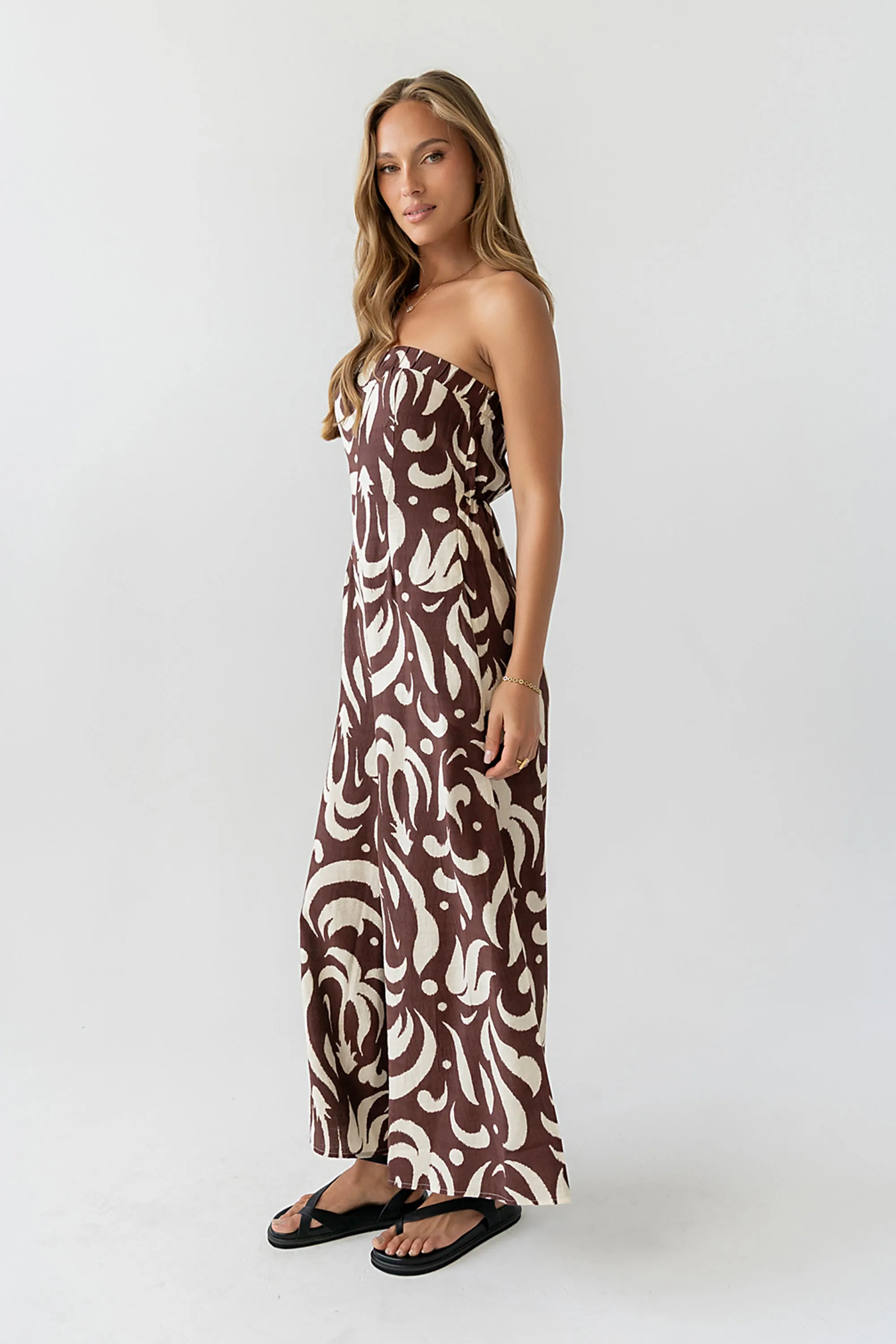 Anya Sleeveless Abstract Jumpsuit sold by bohme product image thumbnail 5