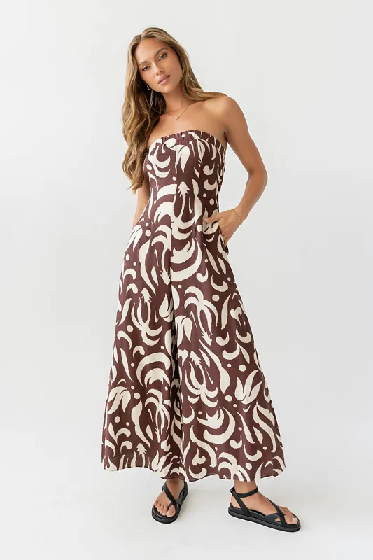 Anya Sleeveless Abstract Jumpsuit made by bohme