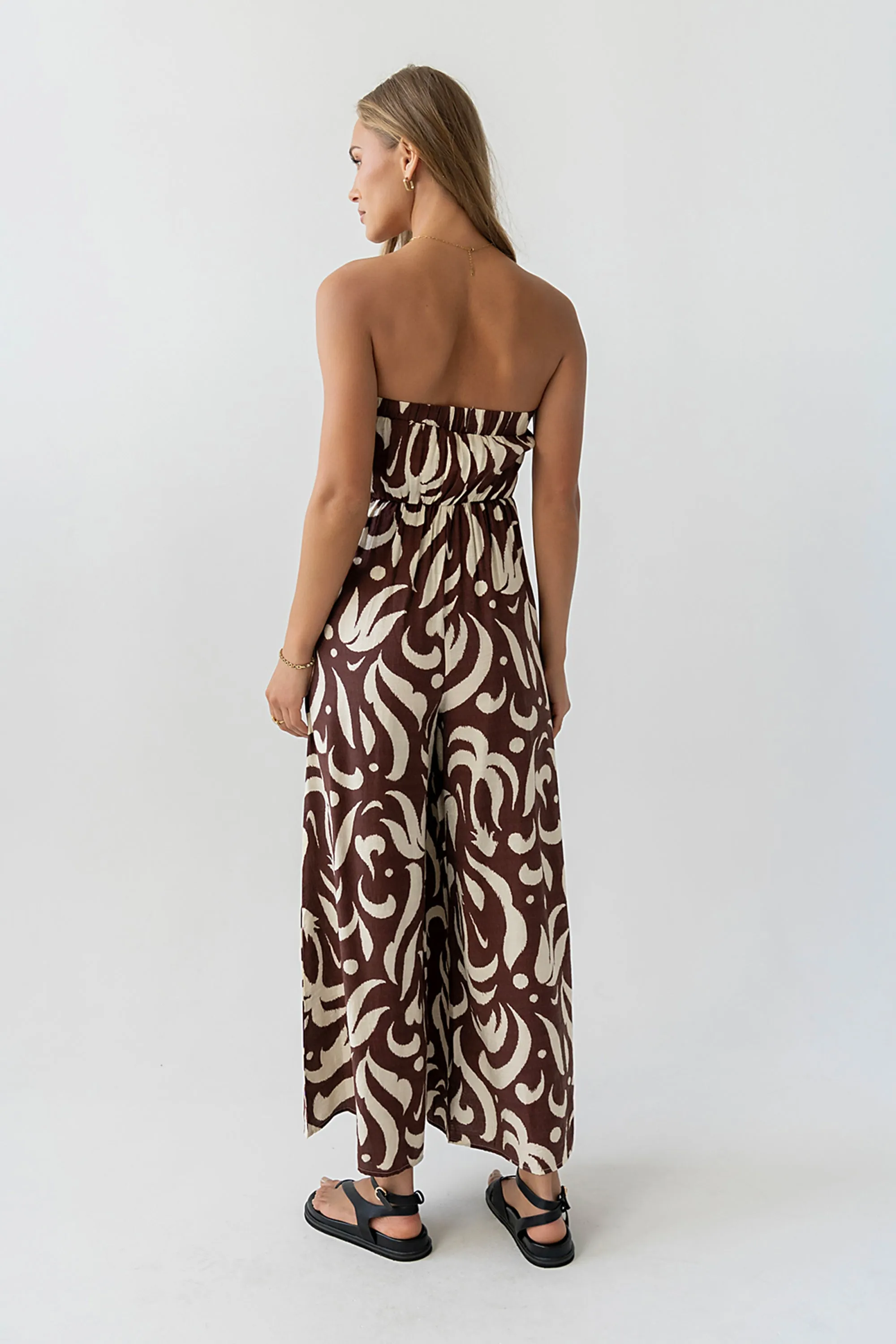 Anya Sleeveless Abstract Jumpsuit sold by bohme product image thumbnail 3