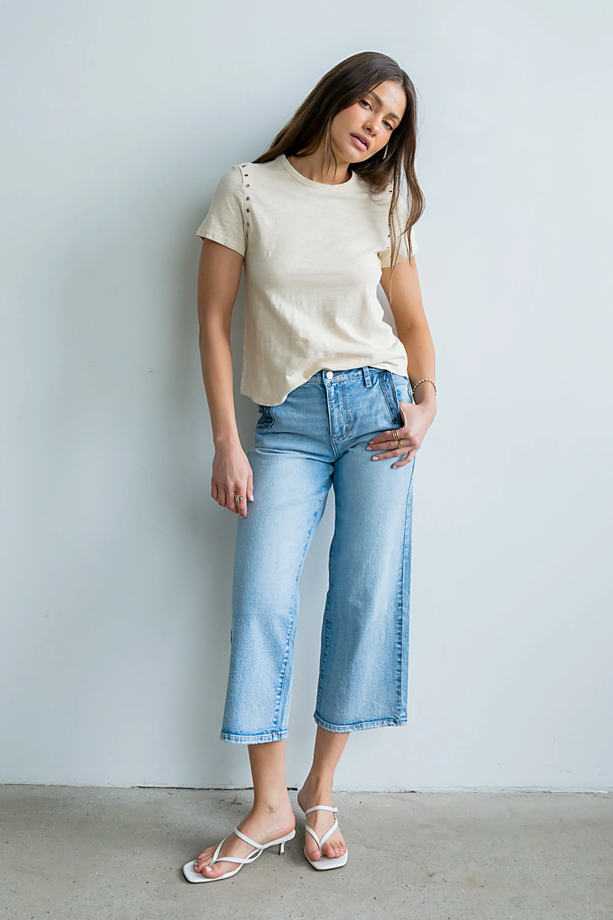 Genesis Grommet Top in Bone - FINAL SALE sold by bohme product image thumbnail 5