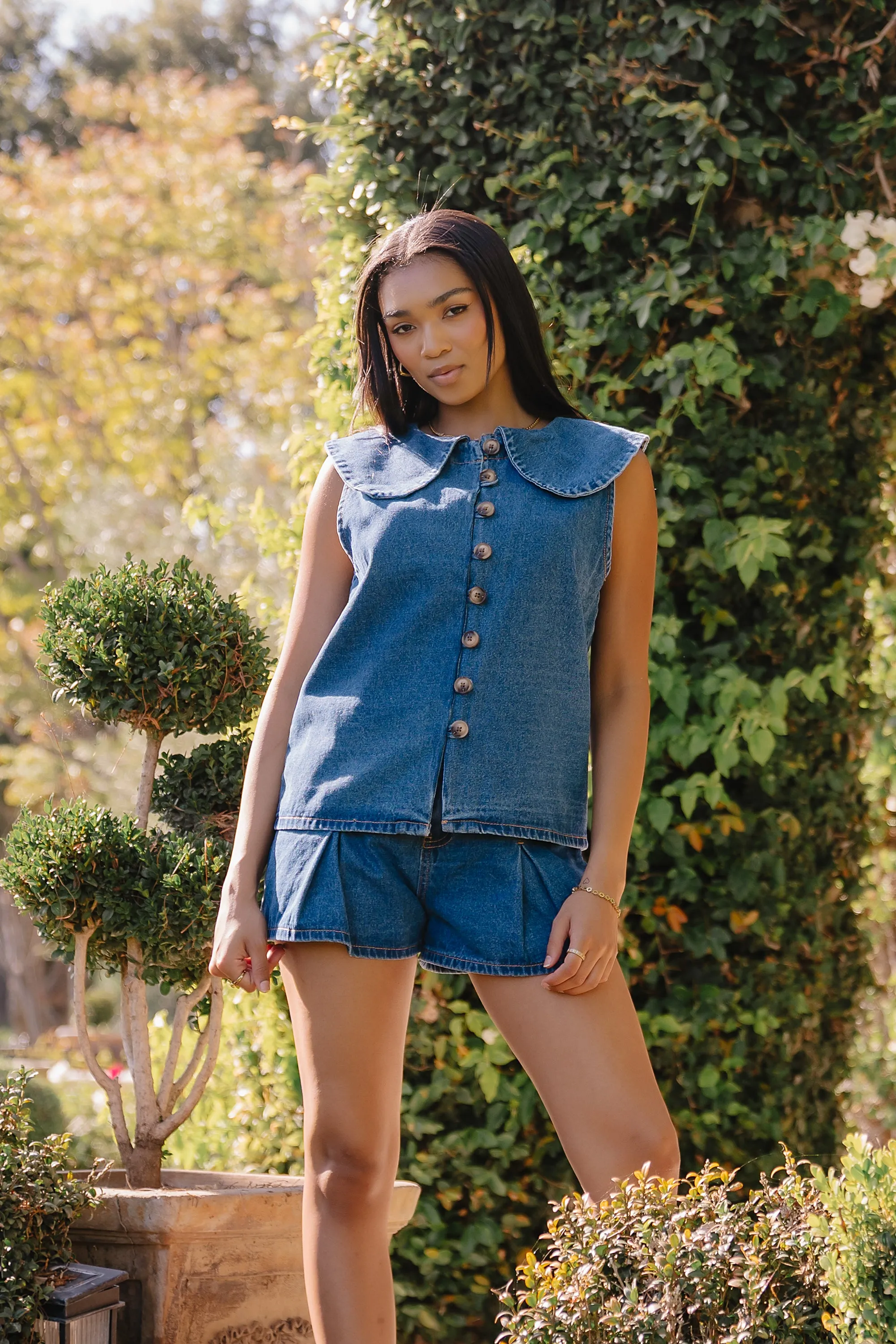 Paula Pleated Shorts sold by bohme product image thumbnail 5