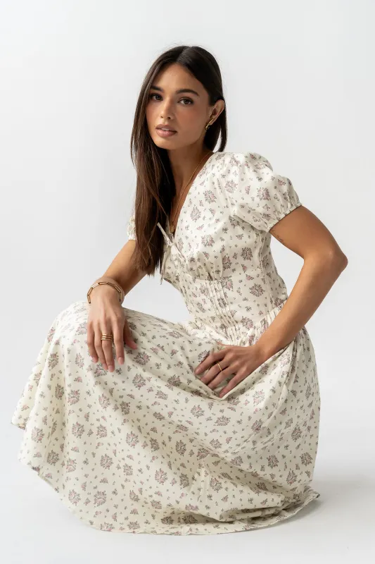 Trish Floral Midi Dress made by bohme