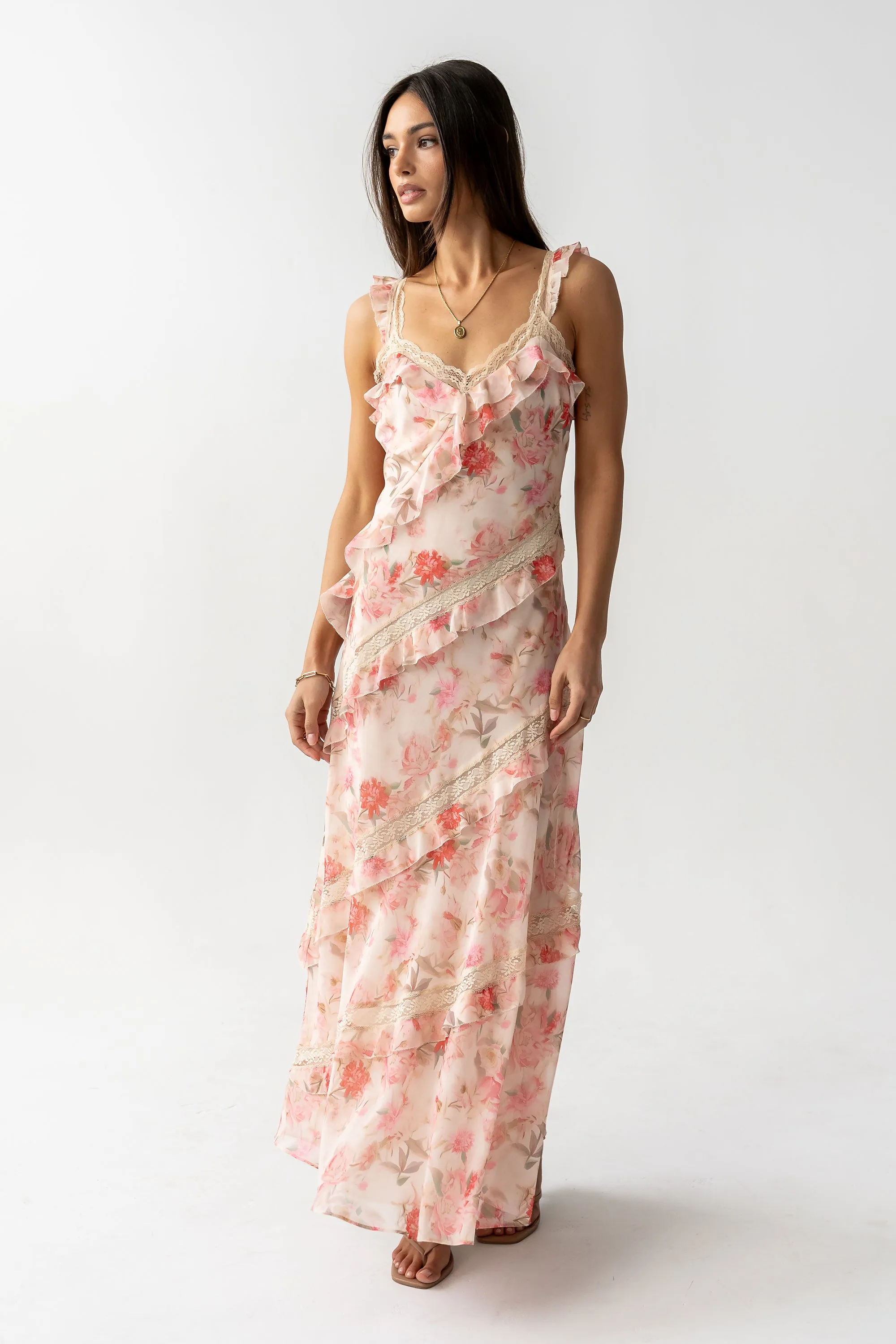 Franny Ruffle Maxi Dress sold by bohme