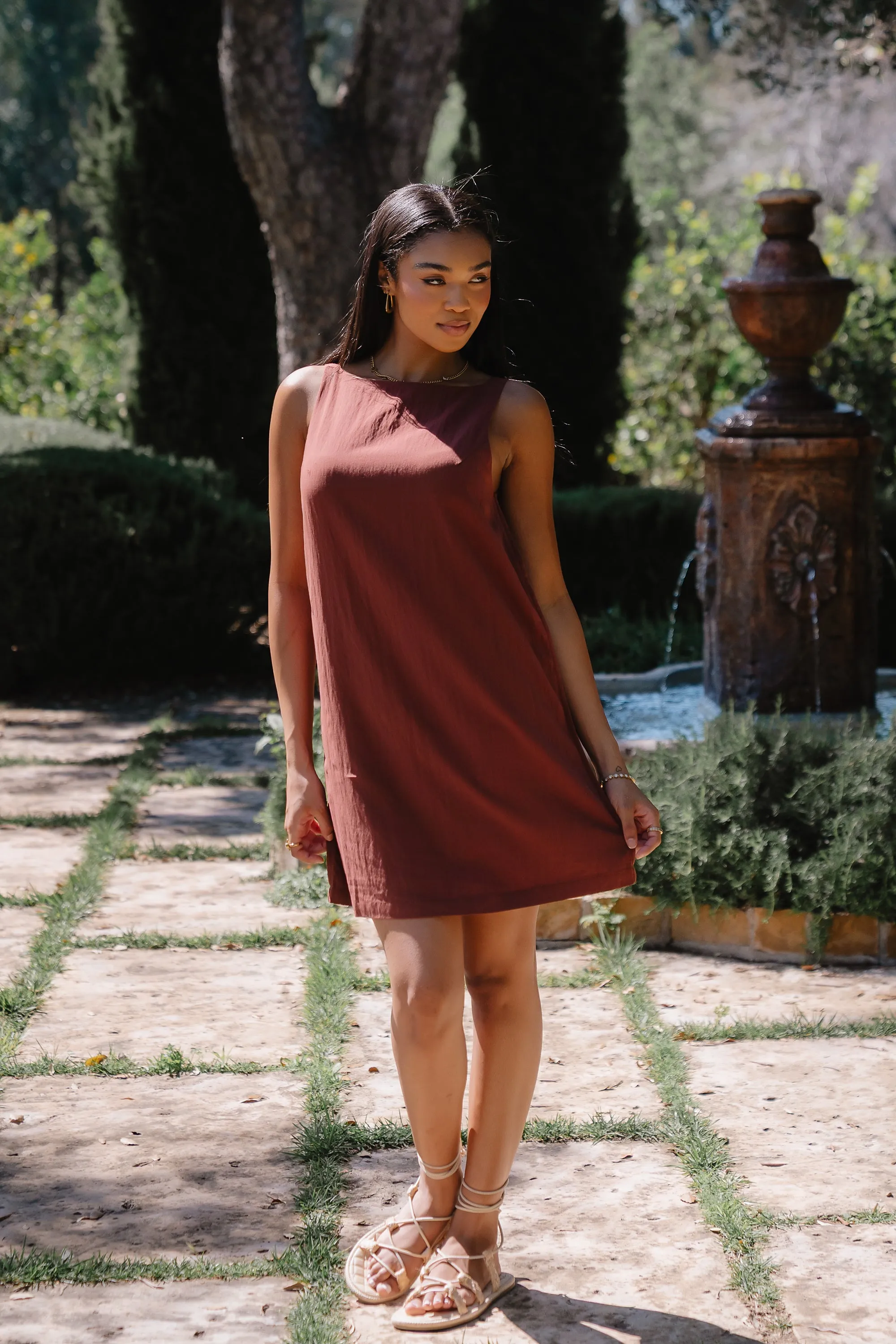 Aria Mini Dress in Brown sold by bohme product image thumbnail 5