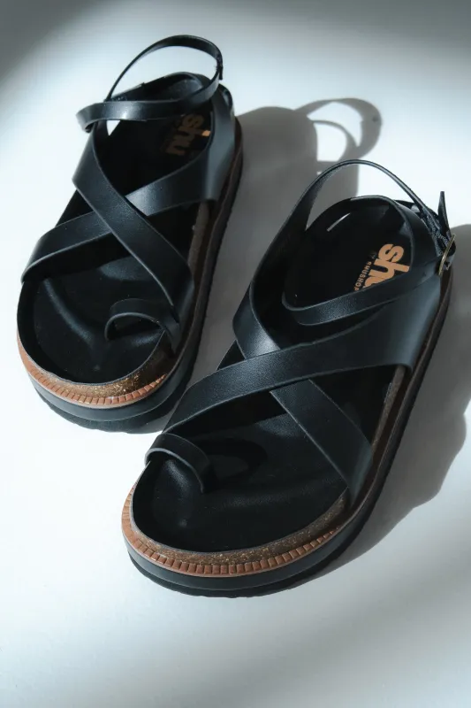 Carol Strappy Sandal in Black made by bohme