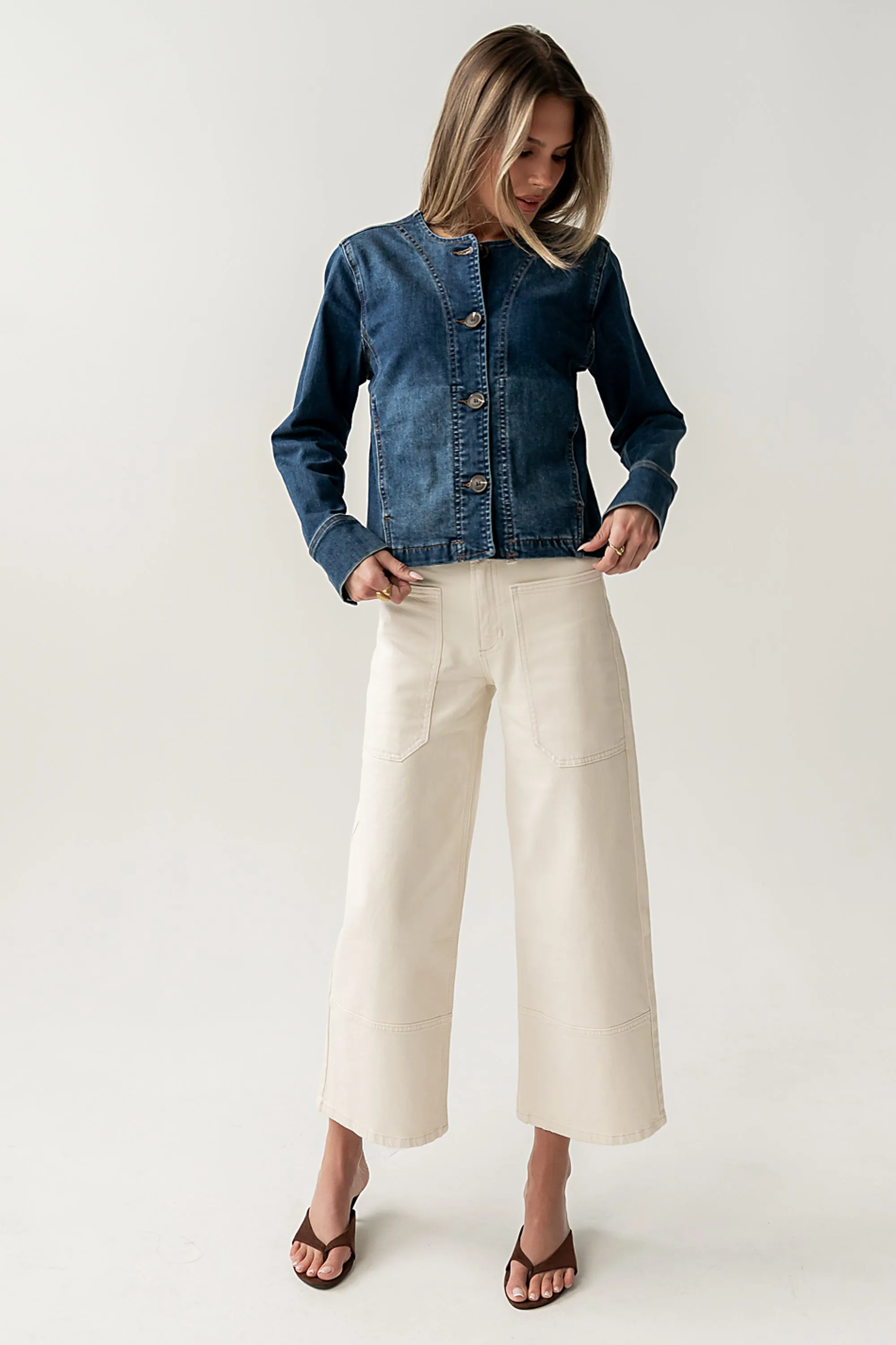 Cozette Barrel Jacket in Dark Wash sold by bohme product image thumbnail 2