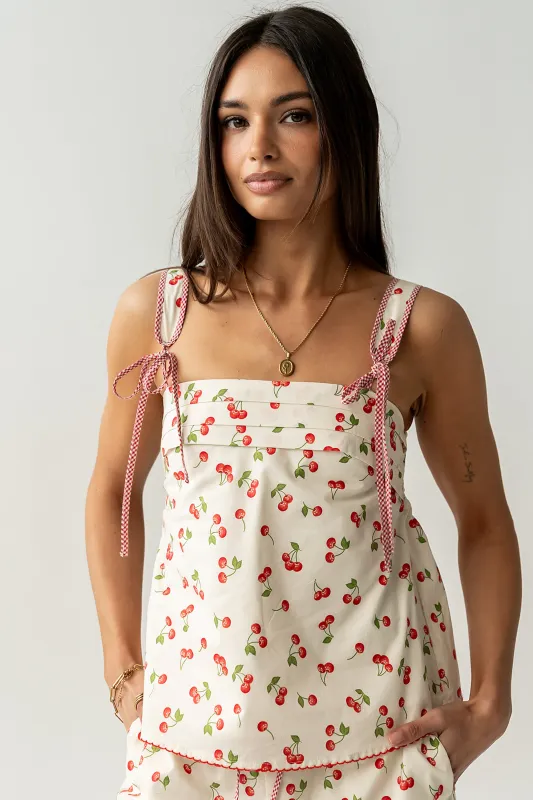 Casey Cherry Tank Top made by bohme