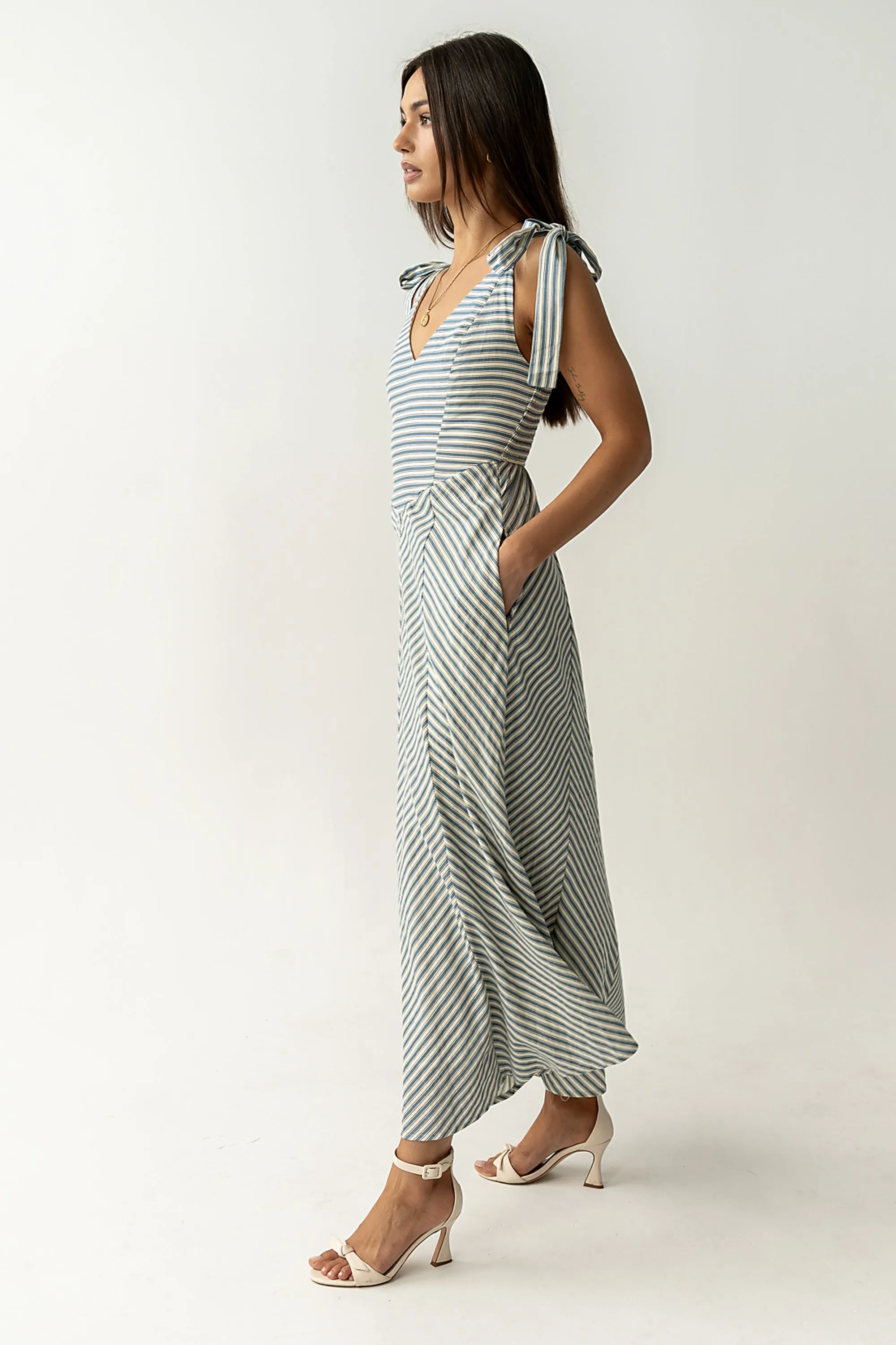Michelle Striped Maxi Dress sold by bohme product image thumbnail 3