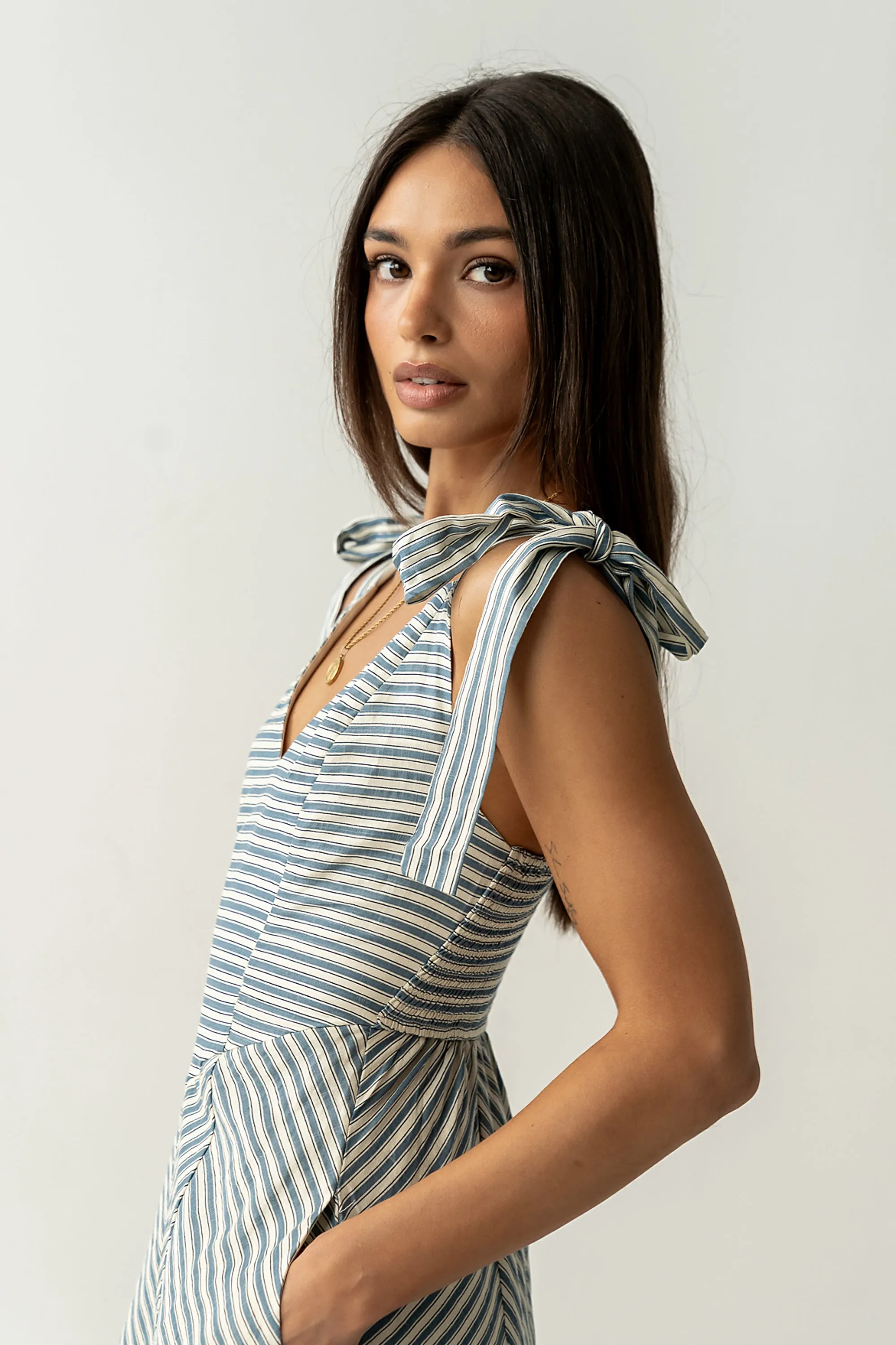 Michelle Striped Maxi Dress sold by bohme product image thumbnail 4