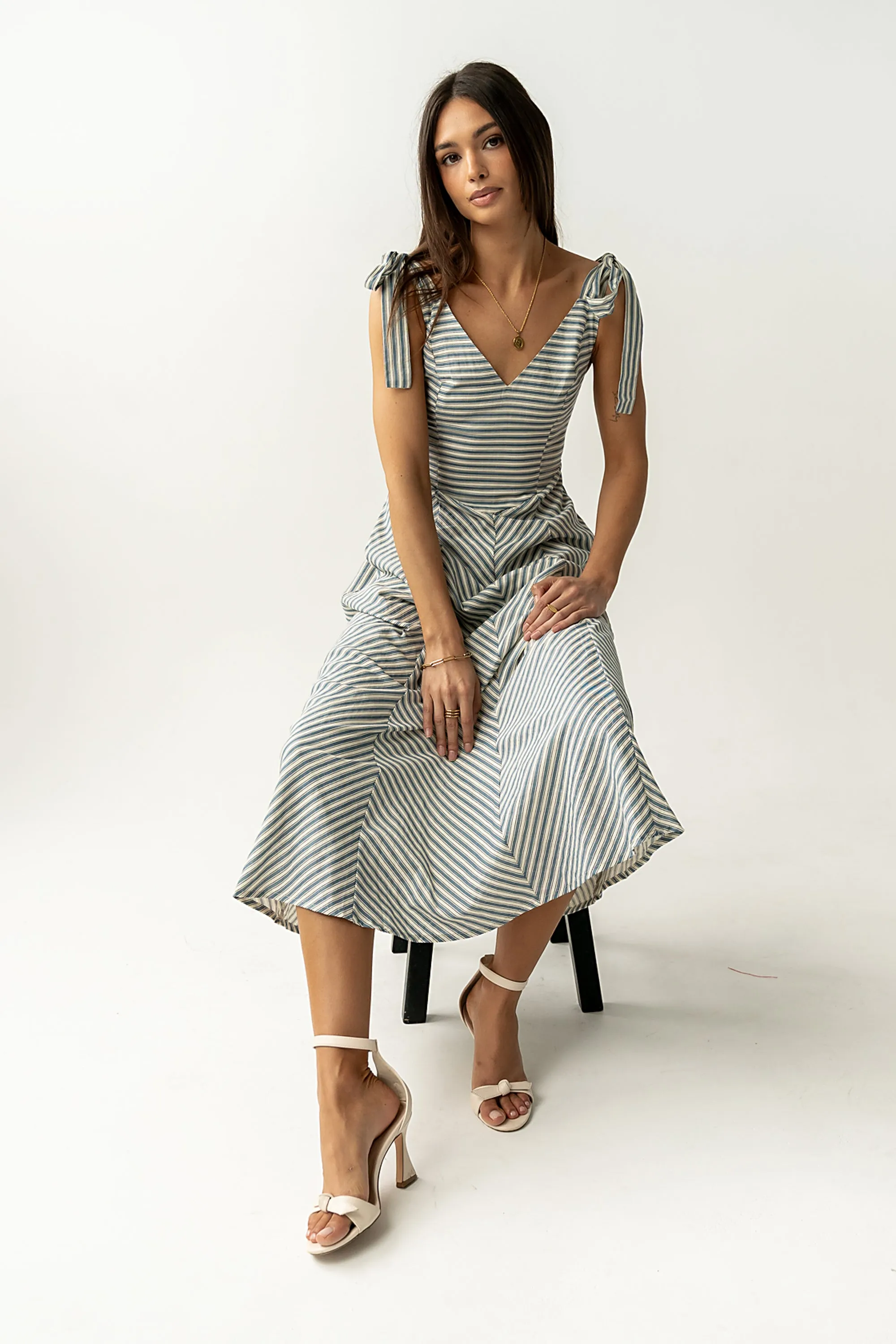 Michelle Striped Maxi Dress sold by bohme product image thumbnail 5