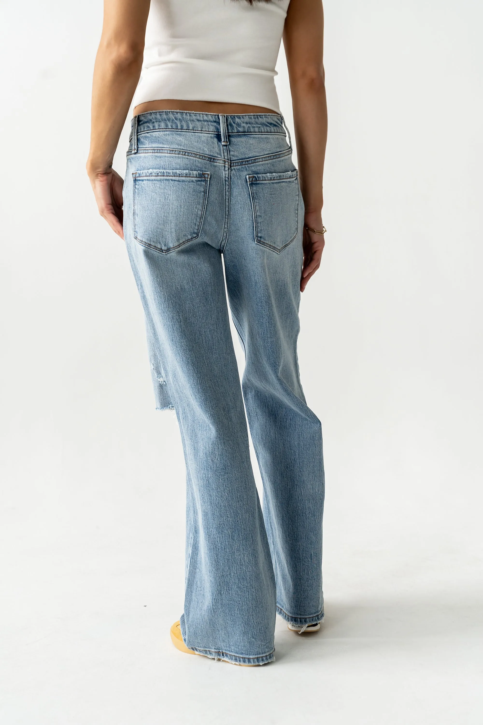 Devon Distressed Wide Leg Jeans sold by bohme product image thumbnail 2