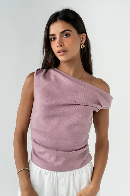 Susanna Asymmetrical Top in Mauve made by bohme