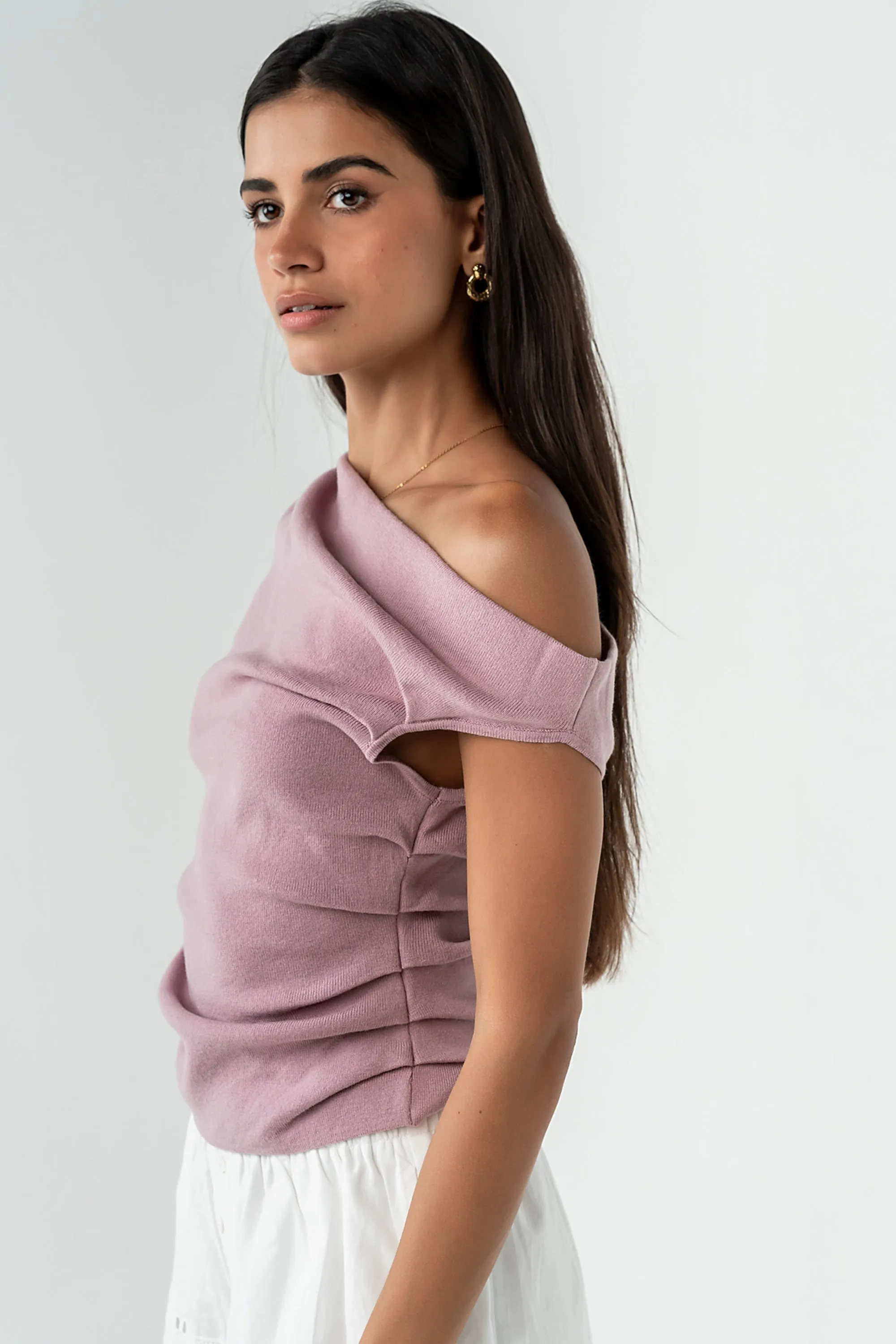 Susanna Asymmetrical Top in Mauve sold by bohme product image thumbnail 2