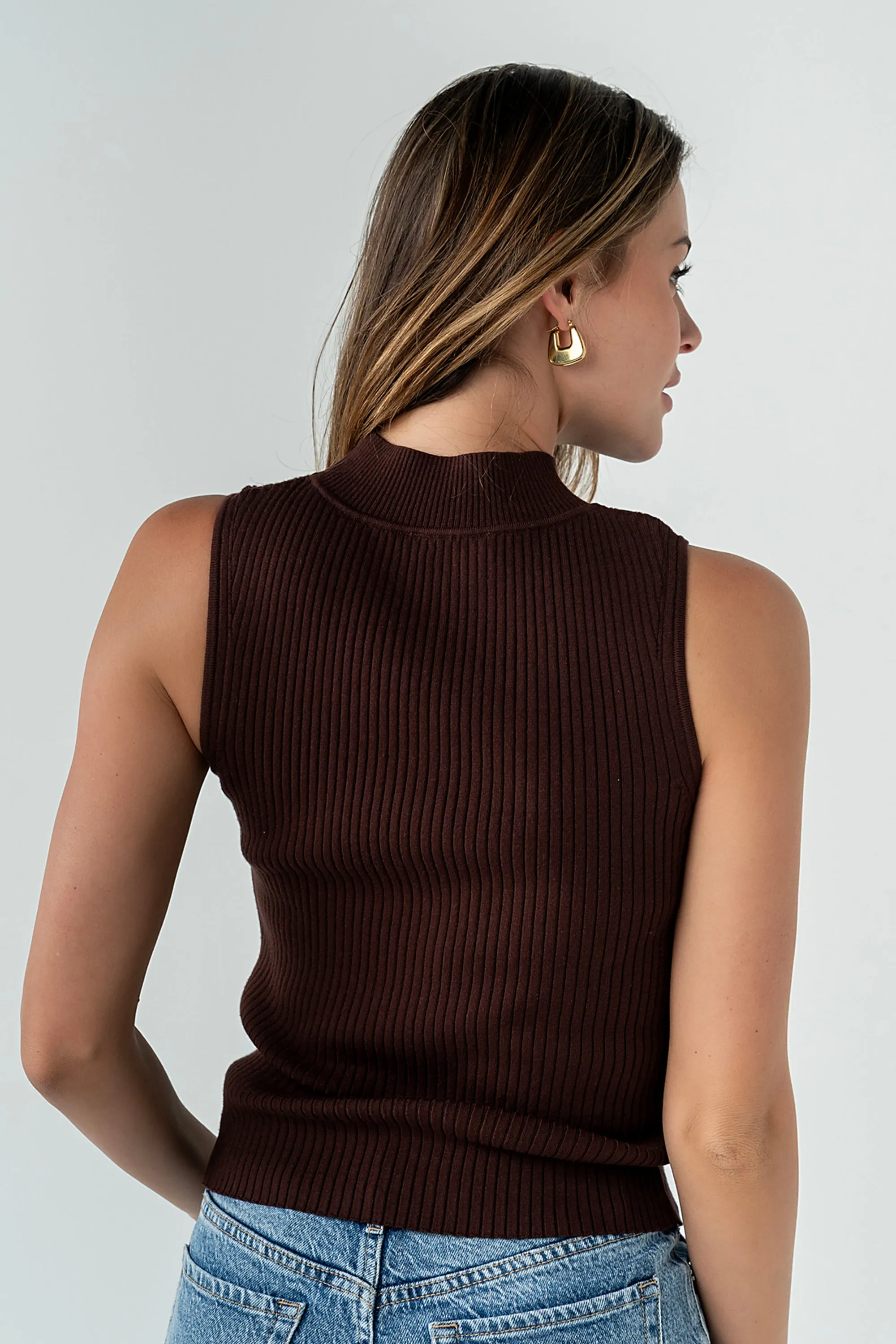 Rika Ribbed Top in Brown sold by bohme product image thumbnail 3