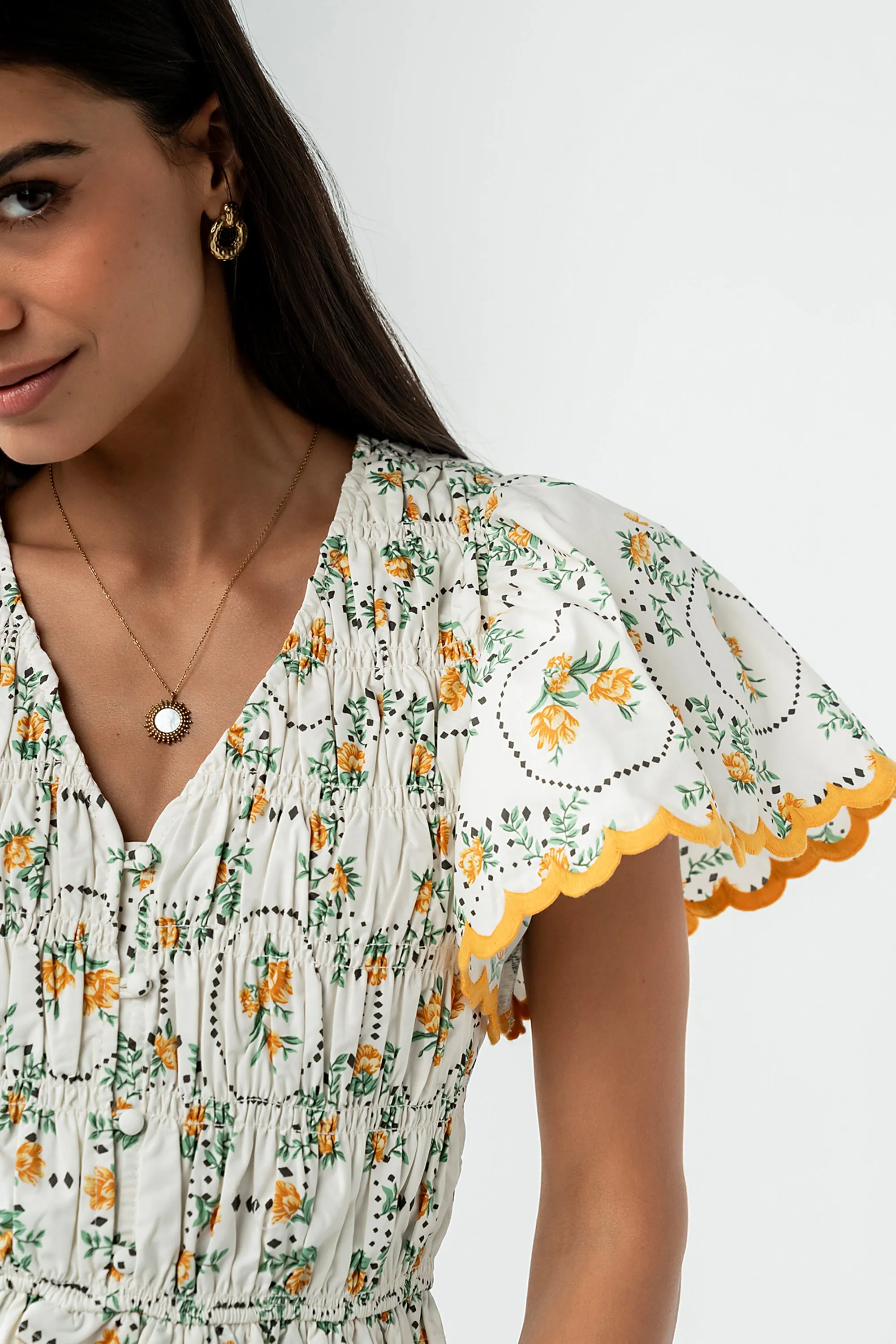 Rusty Smocked Blouse sold by bohme product image thumbnail 2